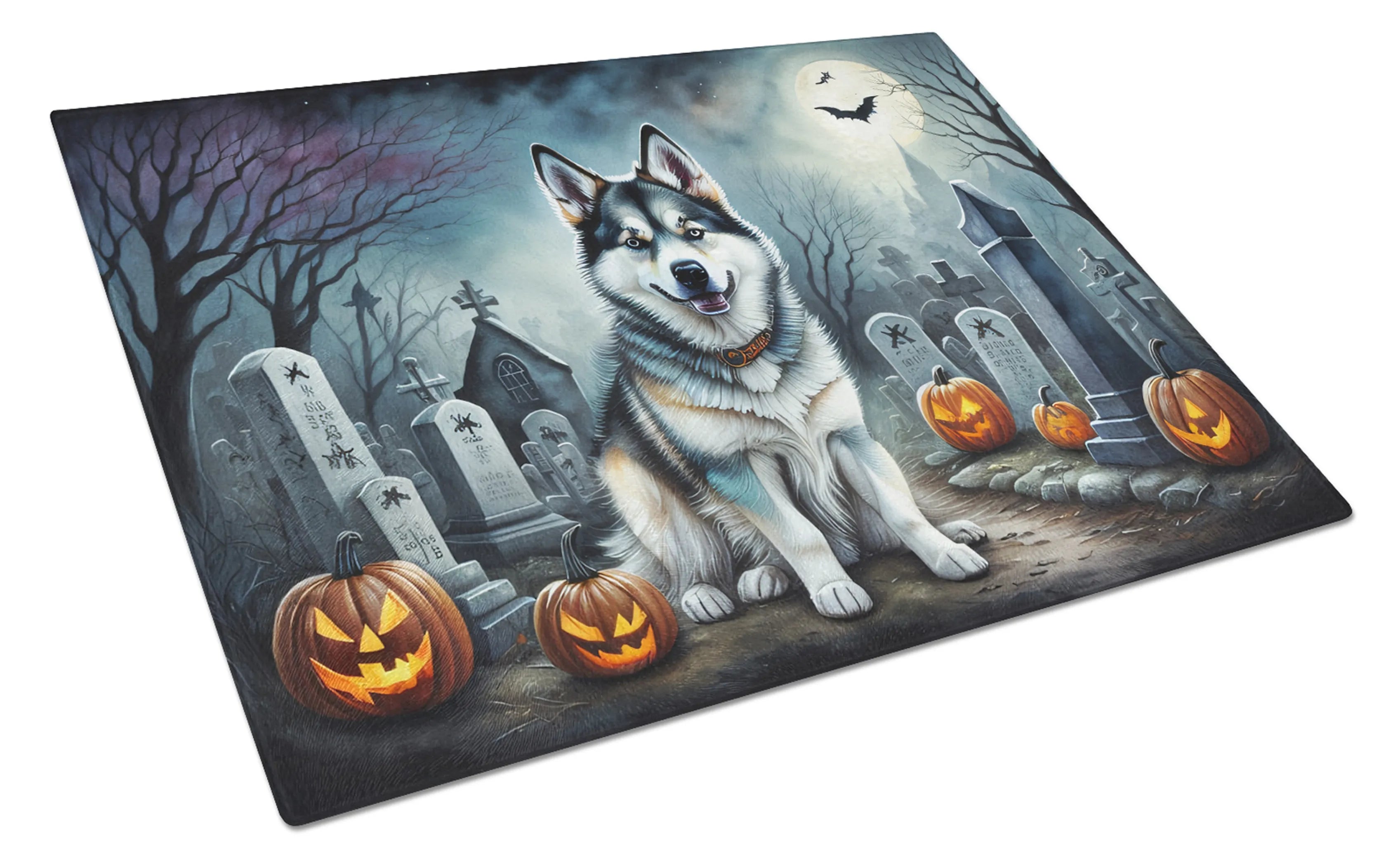 Spooky Halloween Glass Cutting Board - Size: LARGE | Pack Of: 1 | Collection name: Spooky halloween