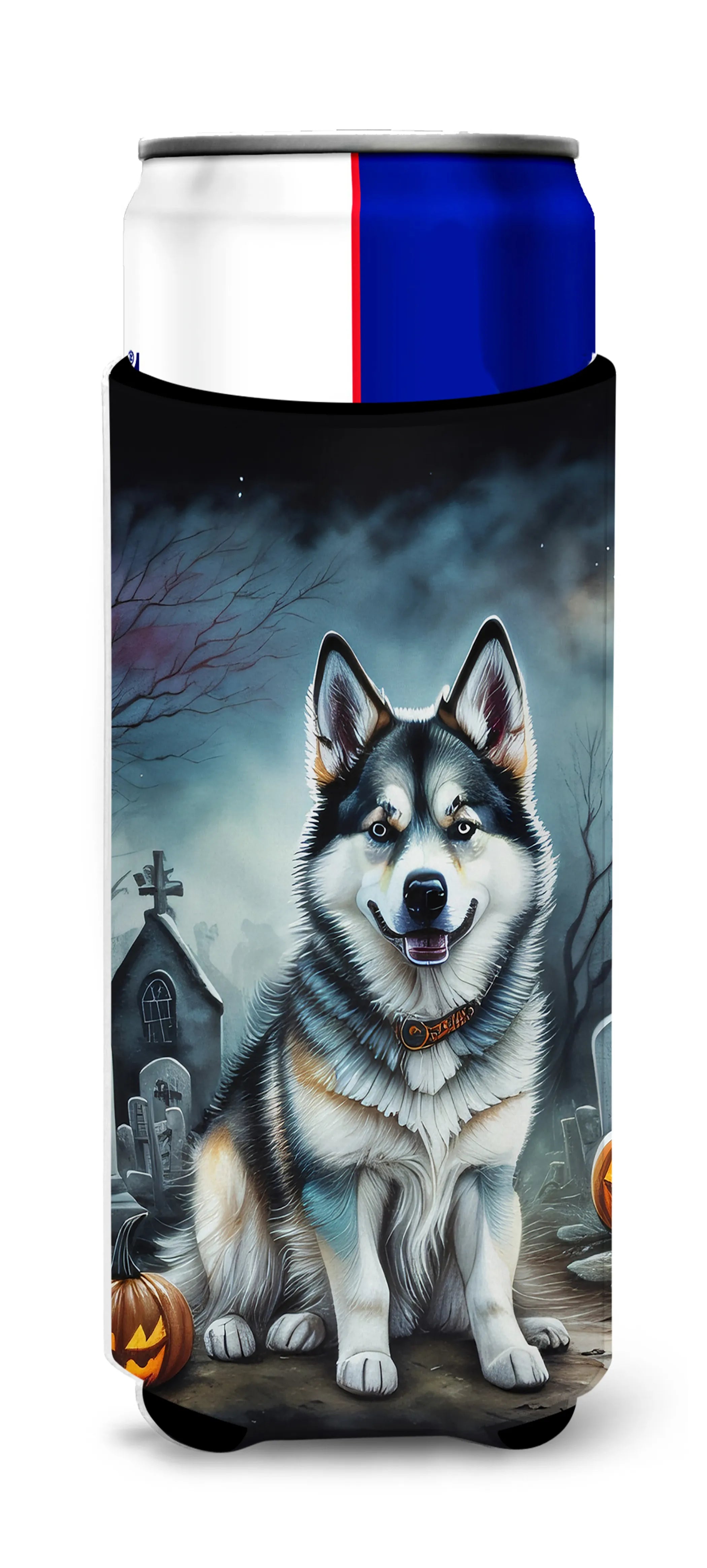 Spooky Halloween Hugger for Ultra Slim Cans - Size: SLIM CAN | Pack Of: 1 | Collection name: Spooky halloween