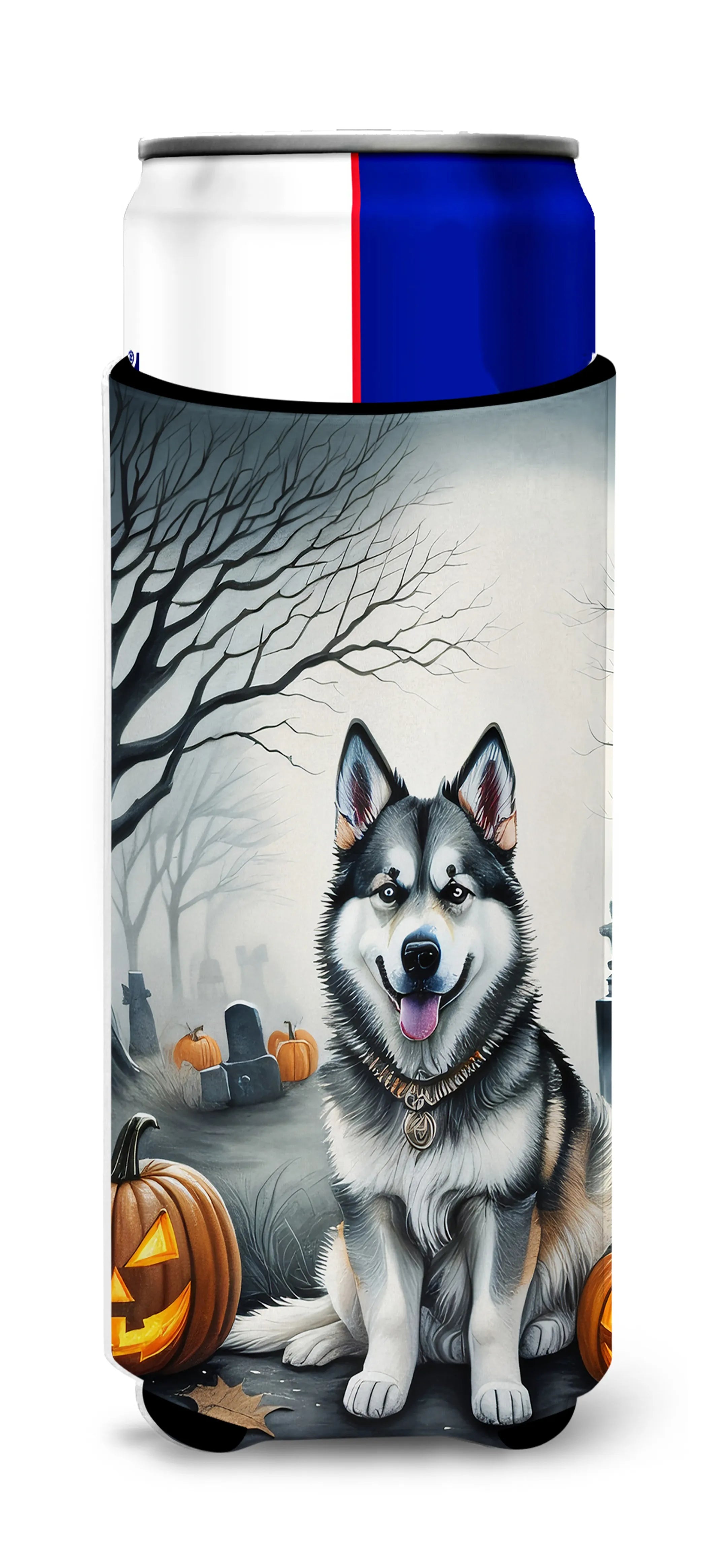 Spooky Halloween Hugger for Ultra Slim Cans - Size: SLIM CAN | Pack Of: 1 | Collection name: Spooky halloween