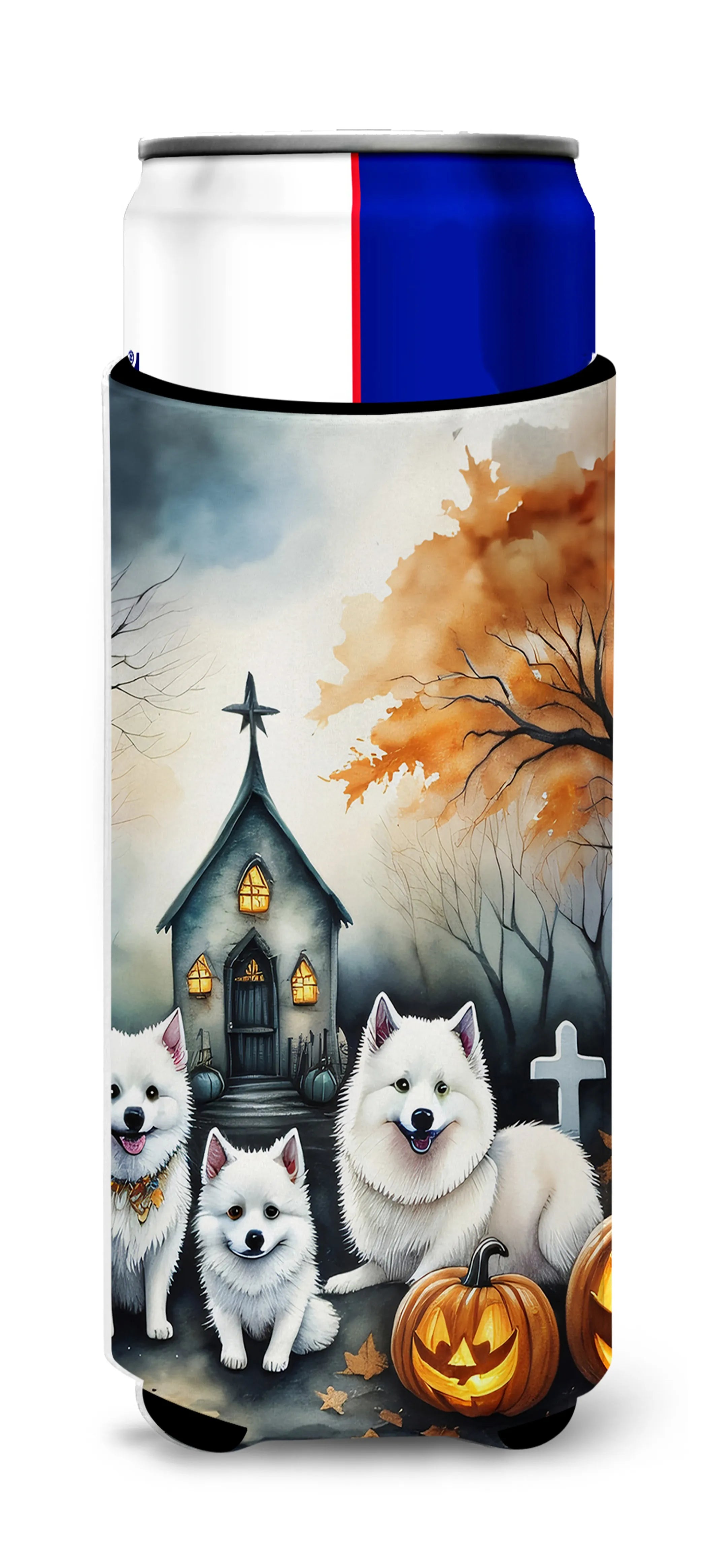 Spooky Halloween Hugger for Ultra Slim Cans - Size: SLIM CAN | Pack Of: 1 | Collection name: Spooky halloween