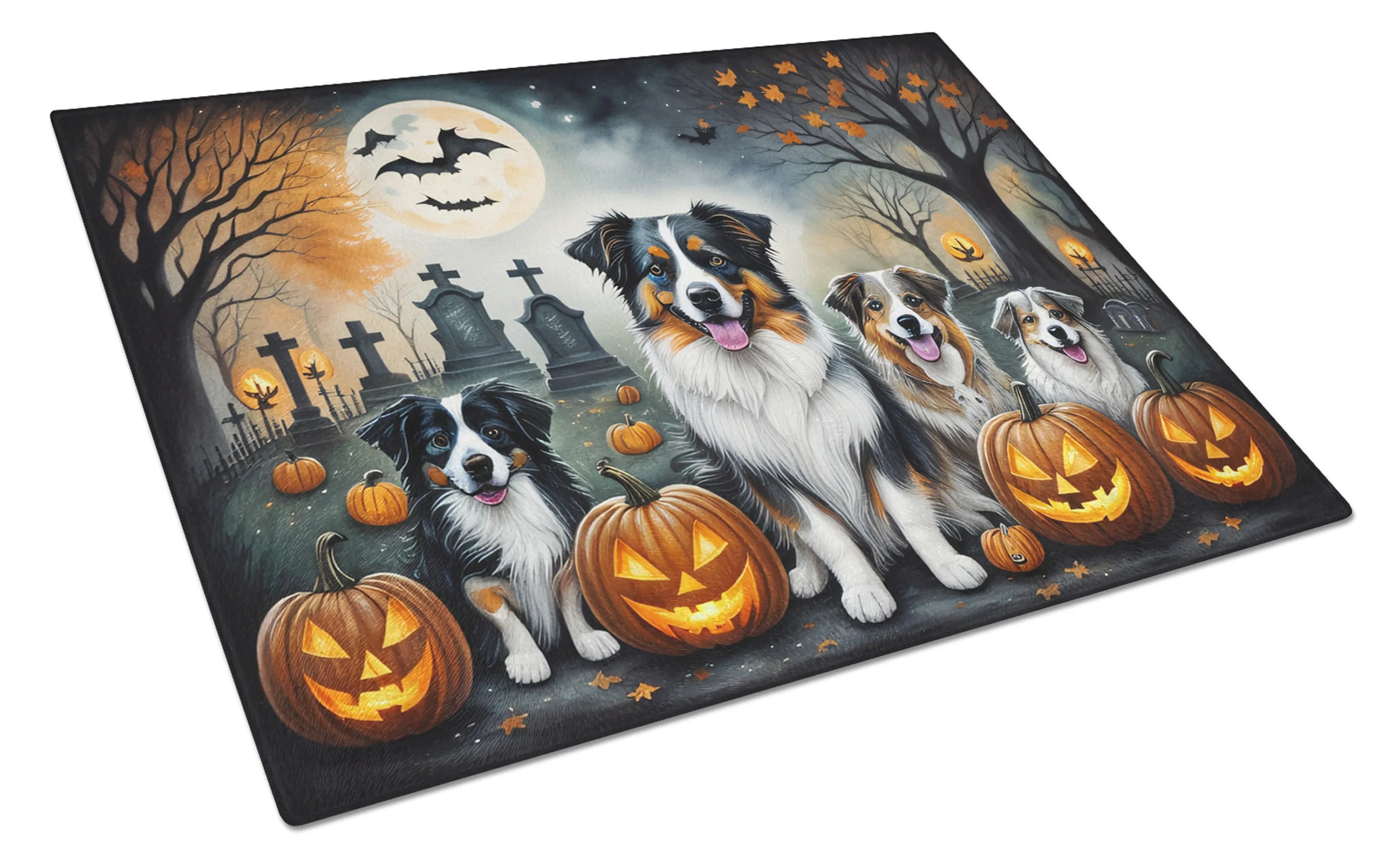 Spooky Halloween Glass Cutting Board - Size: LARGE | Pack Of: 1 | Collection name: Spooky halloween