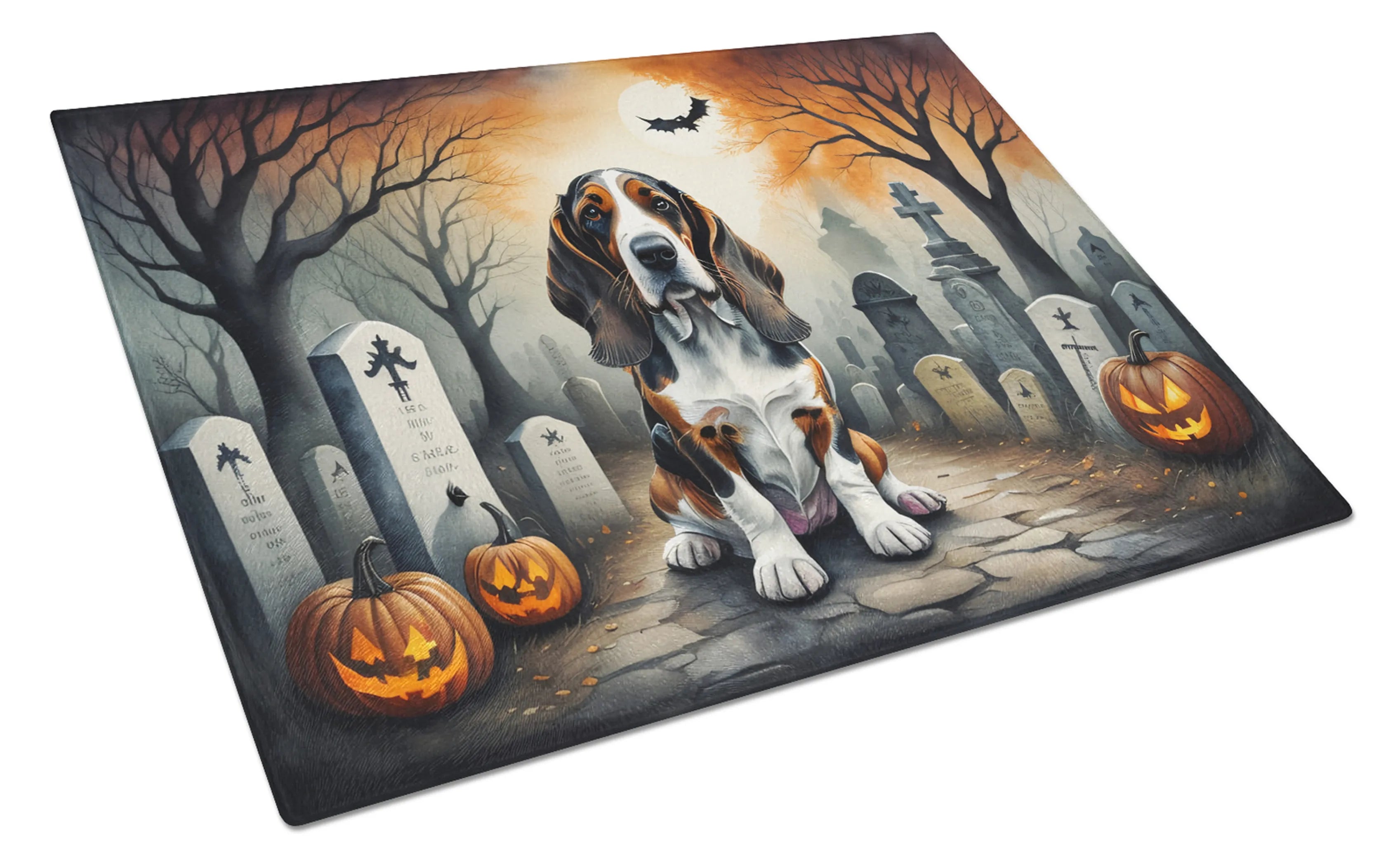 Spooky Halloween Glass Cutting Board - Size: LARGE | Pack Of: 1 | Collection name: Spooky halloween
