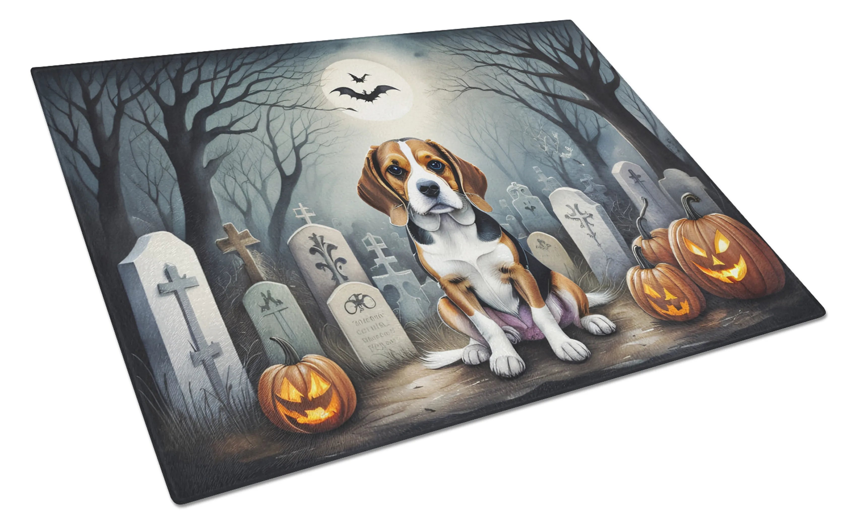 Spooky Halloween Glass Cutting Board - Size: LARGE | Pack Of: 1 | Collection name: Spooky halloween