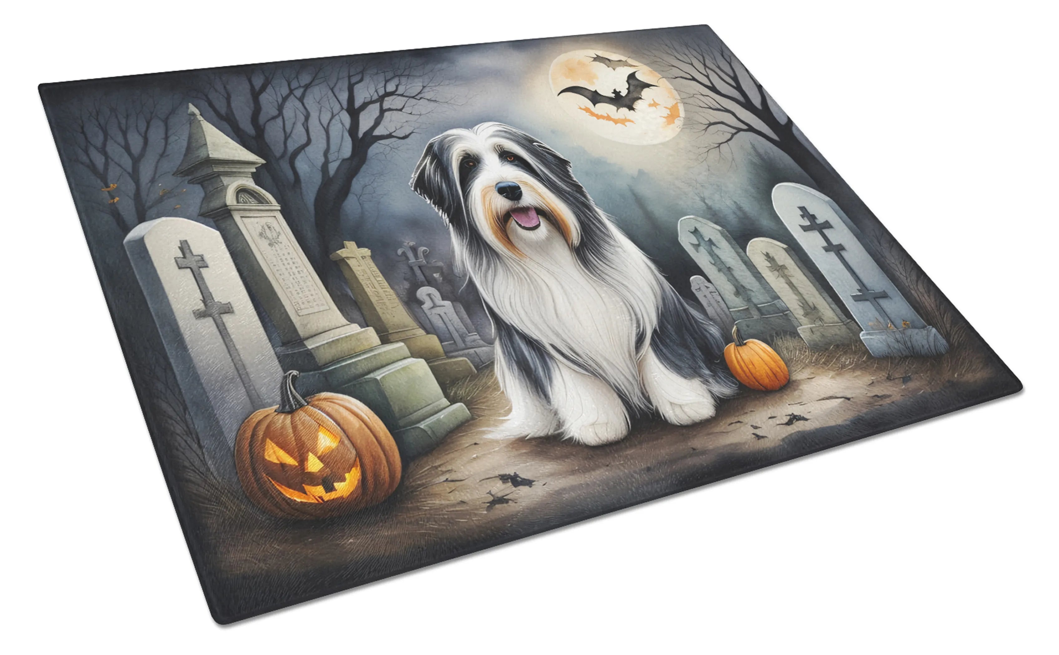 Spooky Halloween Glass Cutting Board - Size: LARGE | Pack Of: 1 | Collection name: Spooky halloween