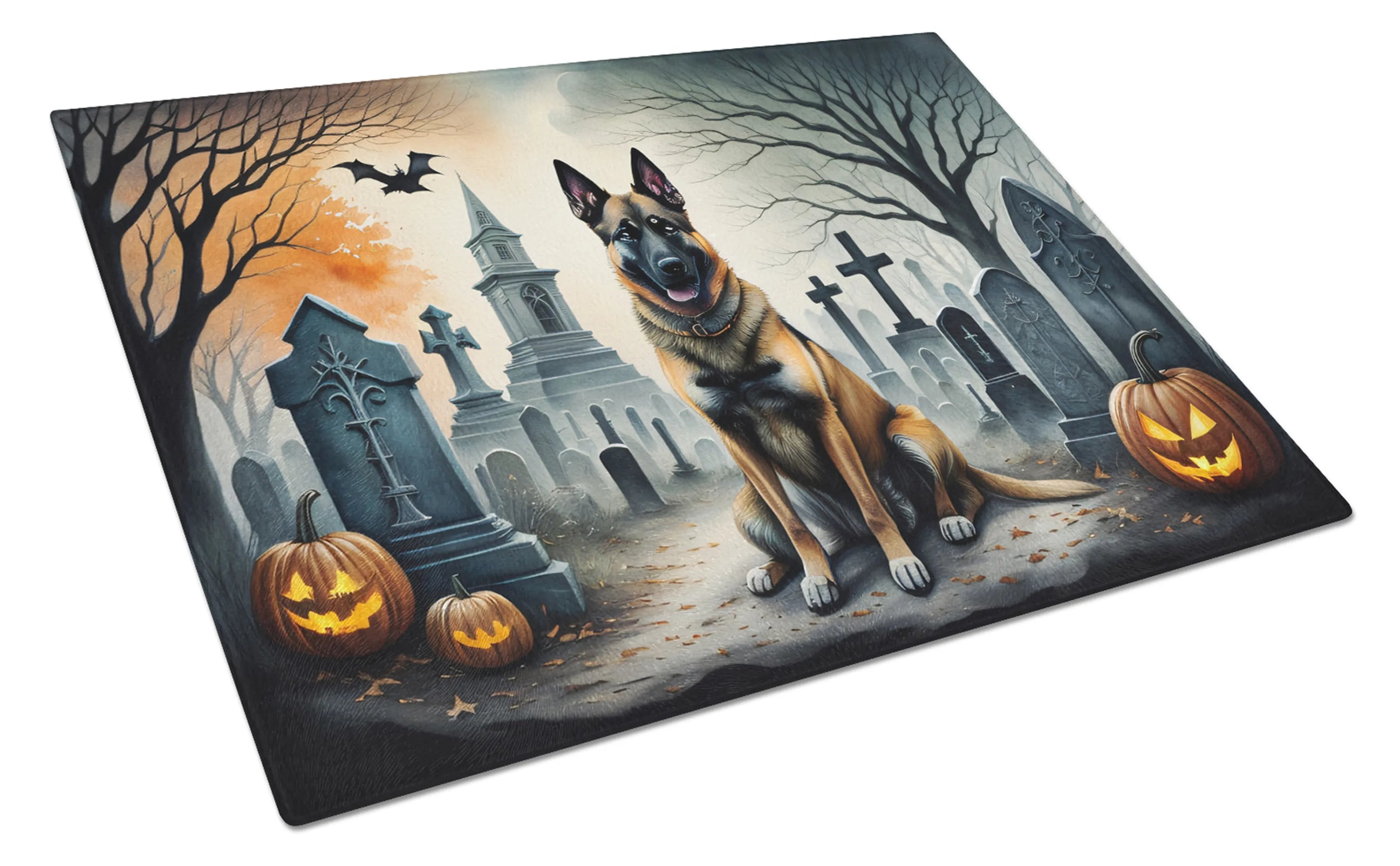 Spooky Halloween Glass Cutting Board - Size: LARGE | Pack Of: 1 | Collection name: Spooky halloween