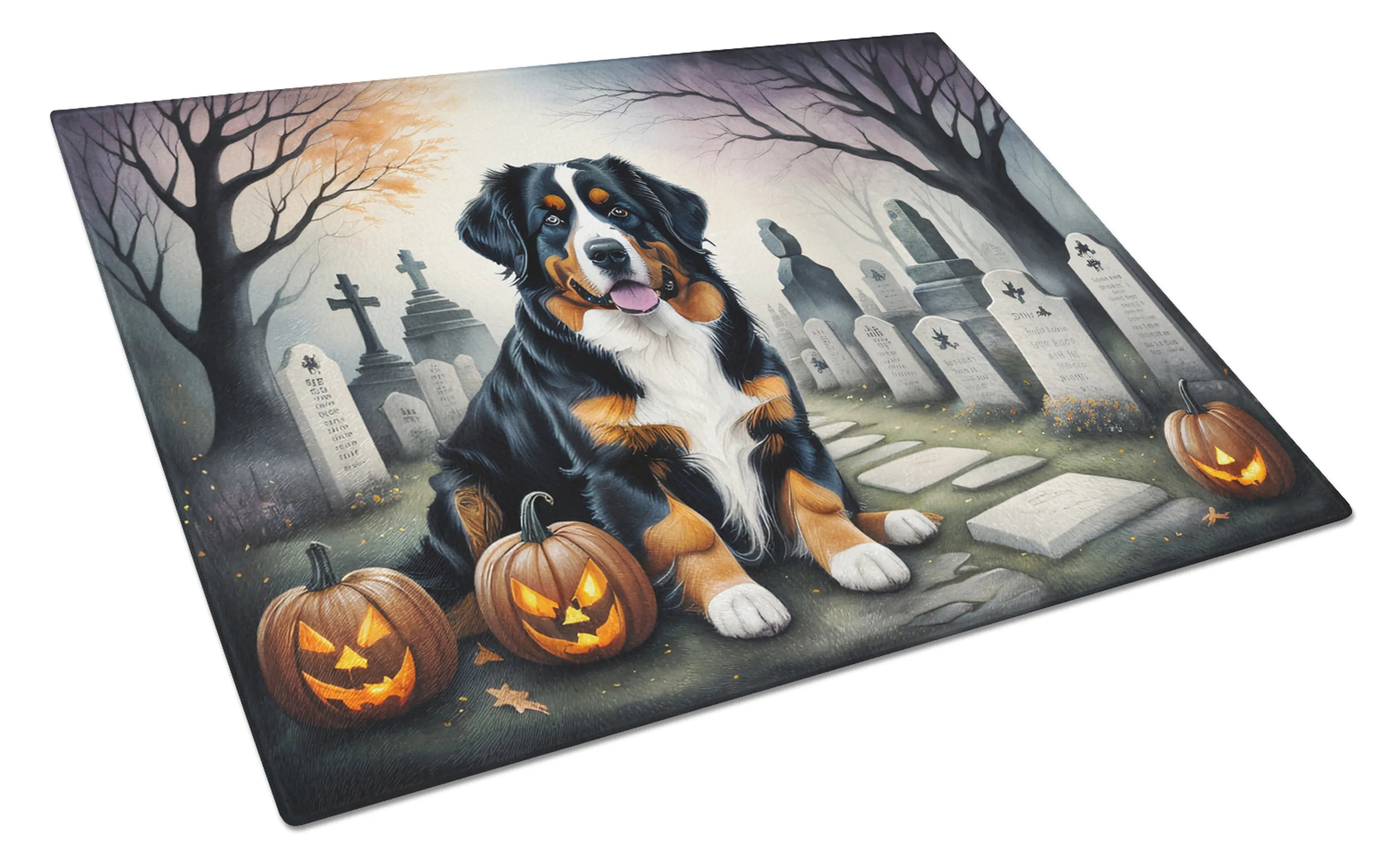 Spooky Halloween Glass Cutting Board - Size: LARGE | Pack Of: 1 | Collection name: Spooky halloween