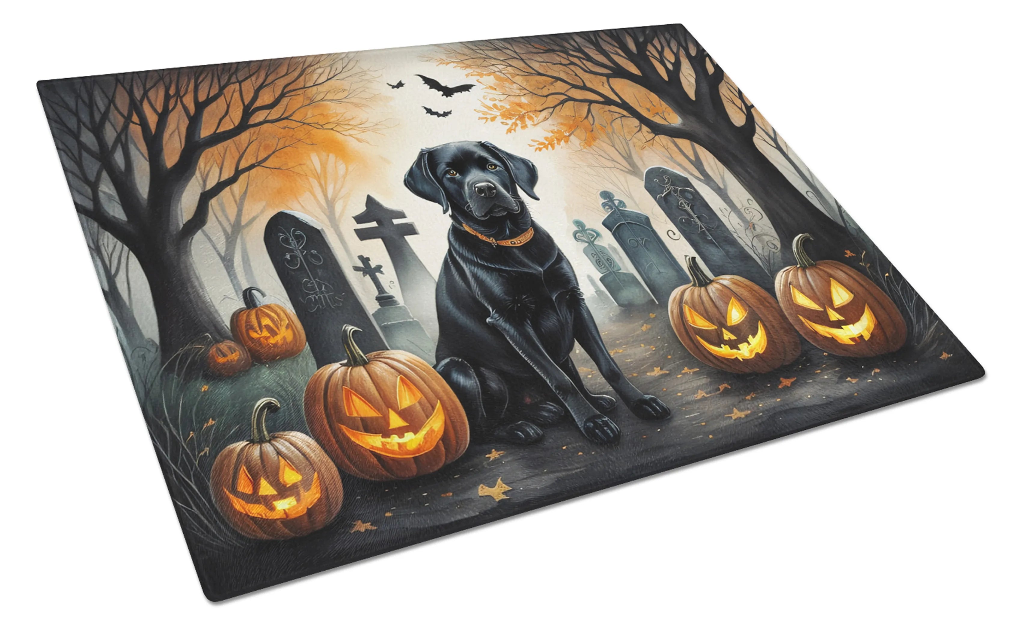 Spooky Halloween Glass Cutting Board - Size: LARGE | Pack Of: 1 | Collection name: Spooky halloween