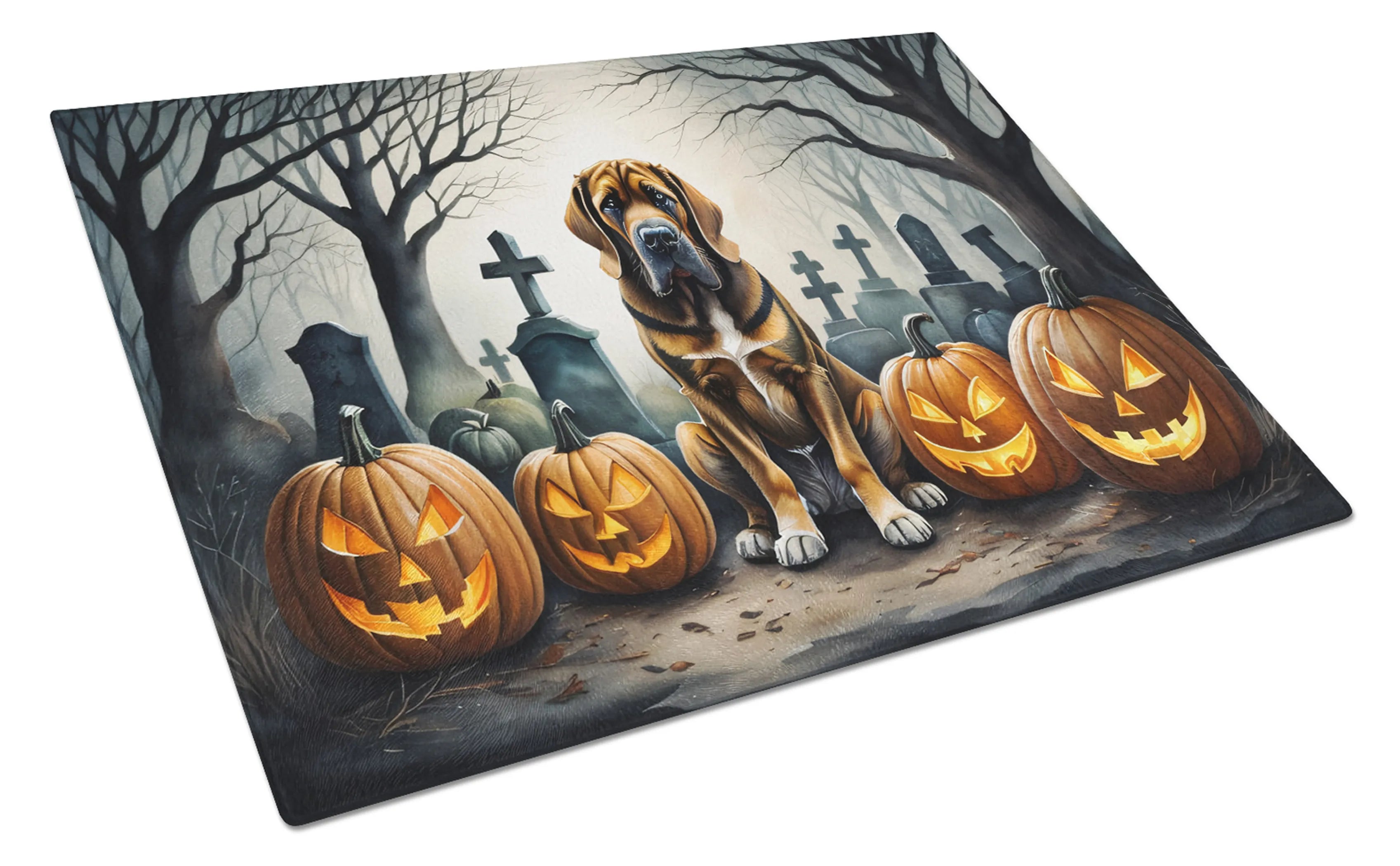 Spooky Halloween Glass Cutting Board - Size: LARGE | Pack Of: 1 | Collection name: Spooky halloween