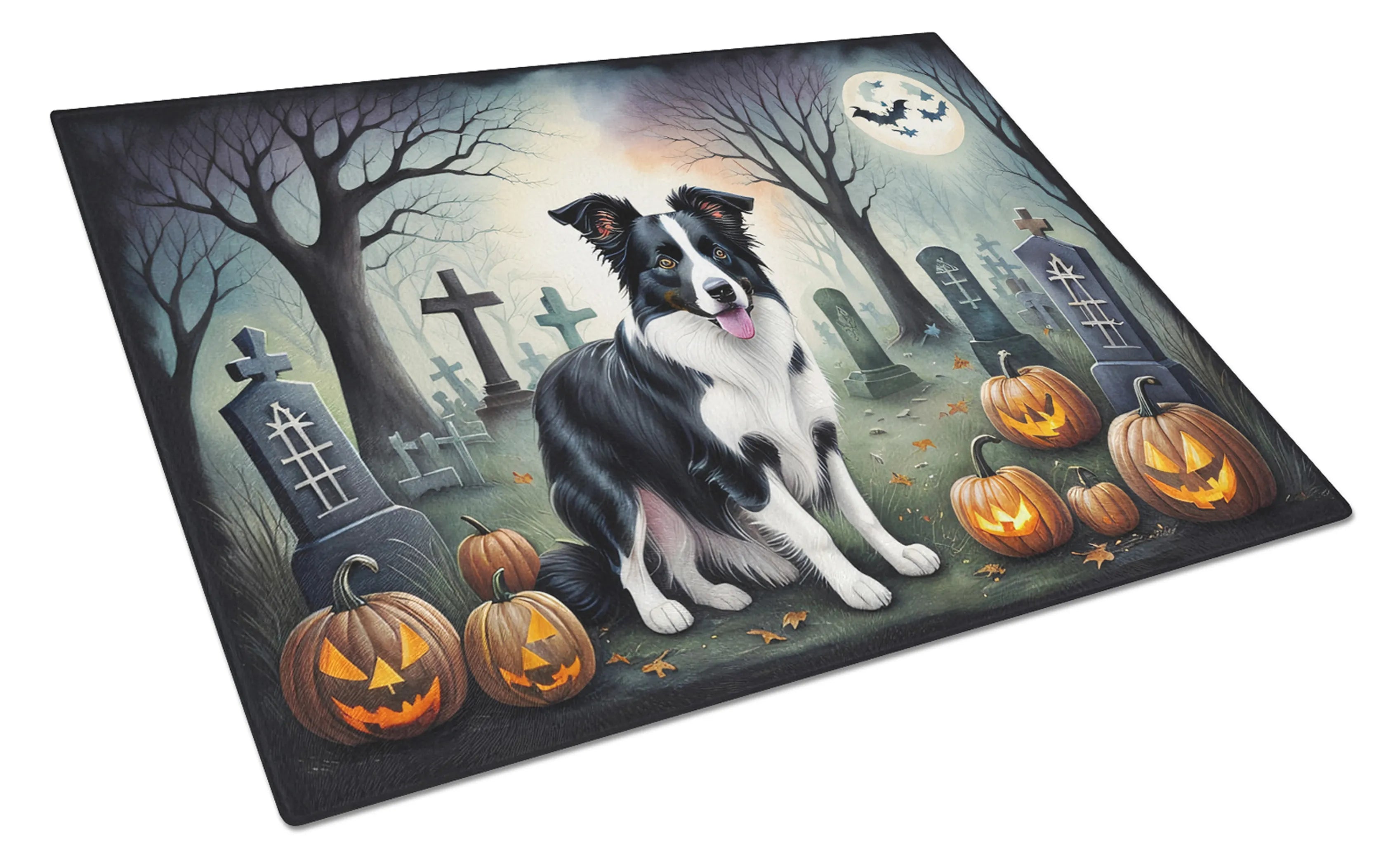 Spooky Halloween Glass Cutting Board - Size: LARGE | Pack Of: 1 | Collection name: Spooky halloween