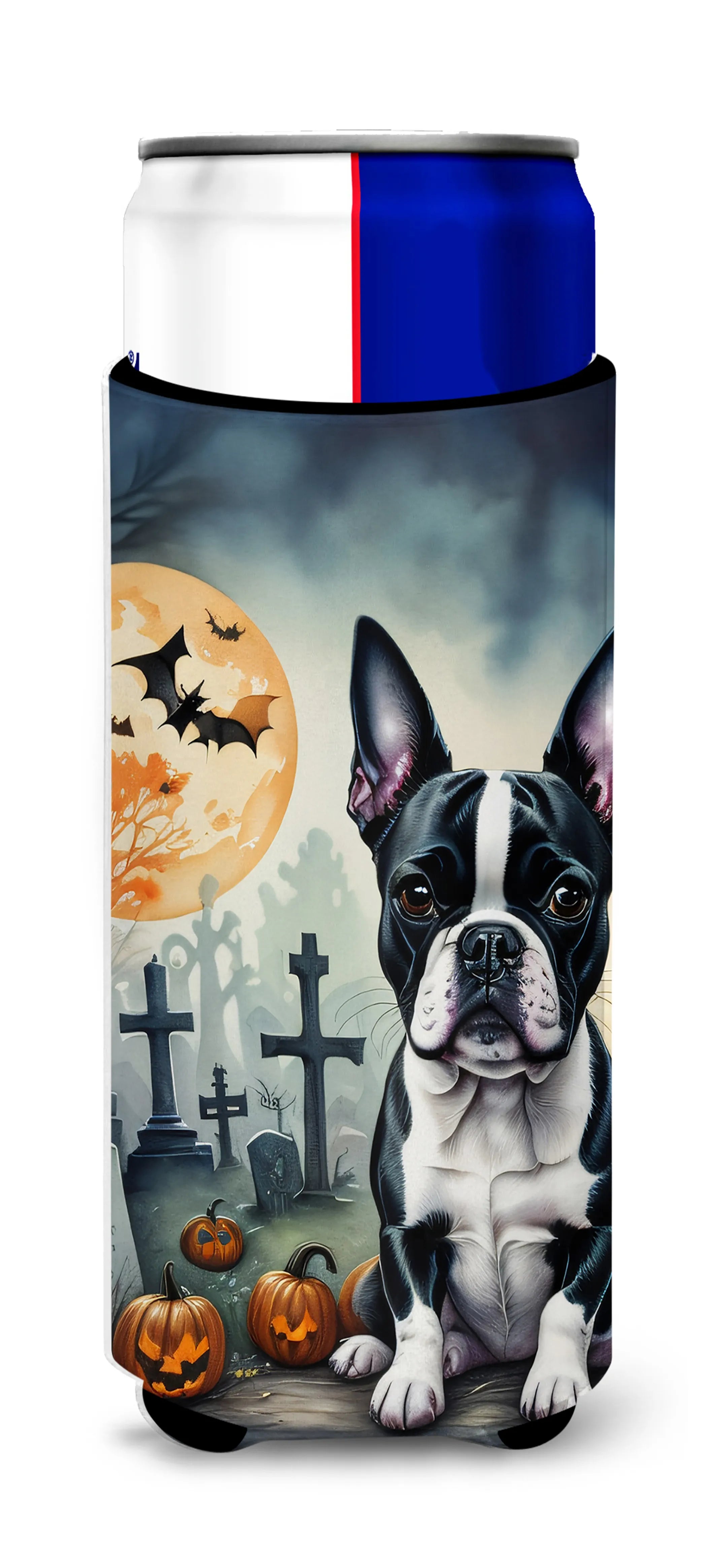 Spooky Halloween Hugger for Ultra Slim Cans - Size: SLIM CAN | Pack Of: 1 | Collection name: Spooky halloween
