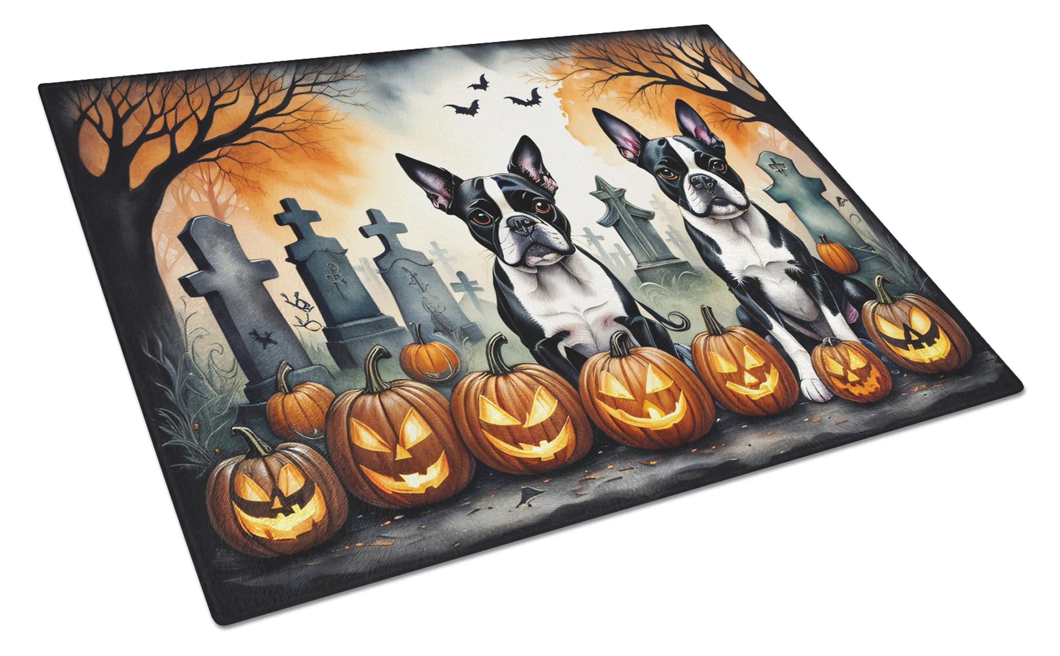Spooky Halloween Glass Cutting Board - Size: LARGE | Pack Of: 1 | Collection name: Spooky halloween