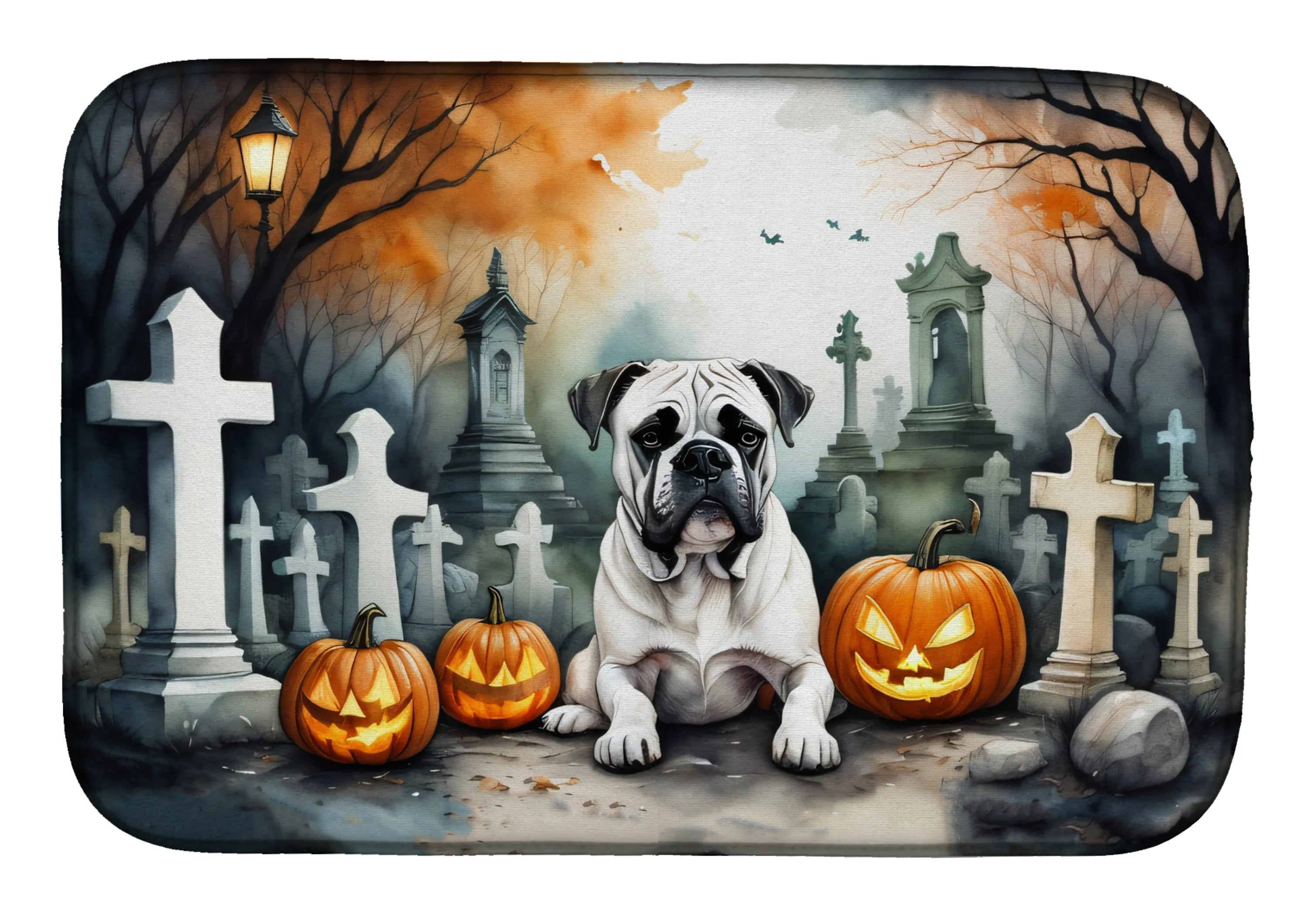 Spooky Halloween Dish Drying Mat - Size: 14  X 21" | Pack Of: 1 | Collection name: Spooky halloween