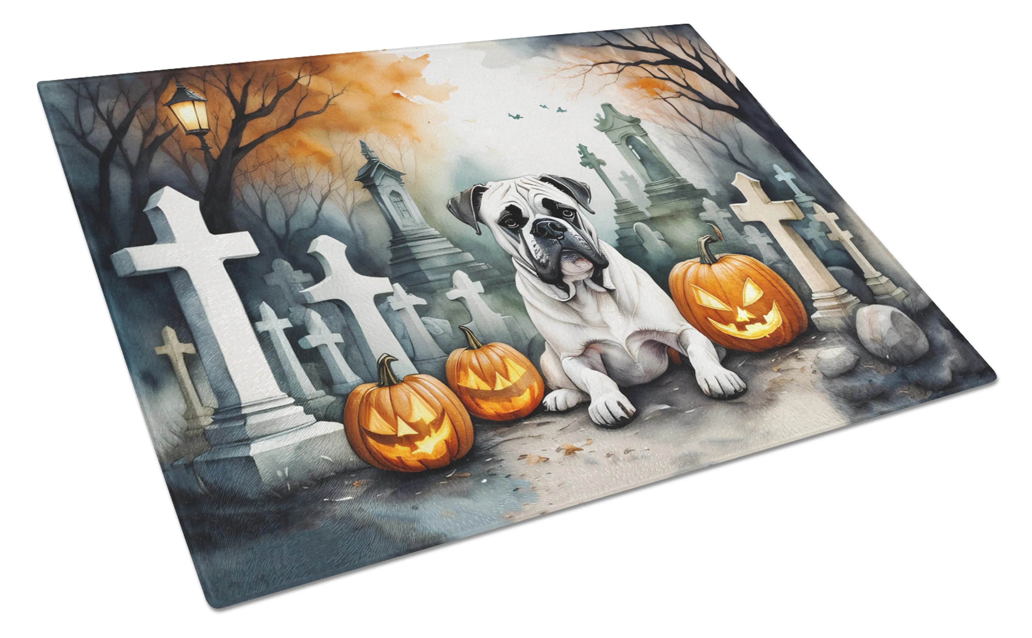 Spooky Halloween Glass Cutting Board - Size: LARGE | Pack Of: 1 | Collection name: Spooky halloween