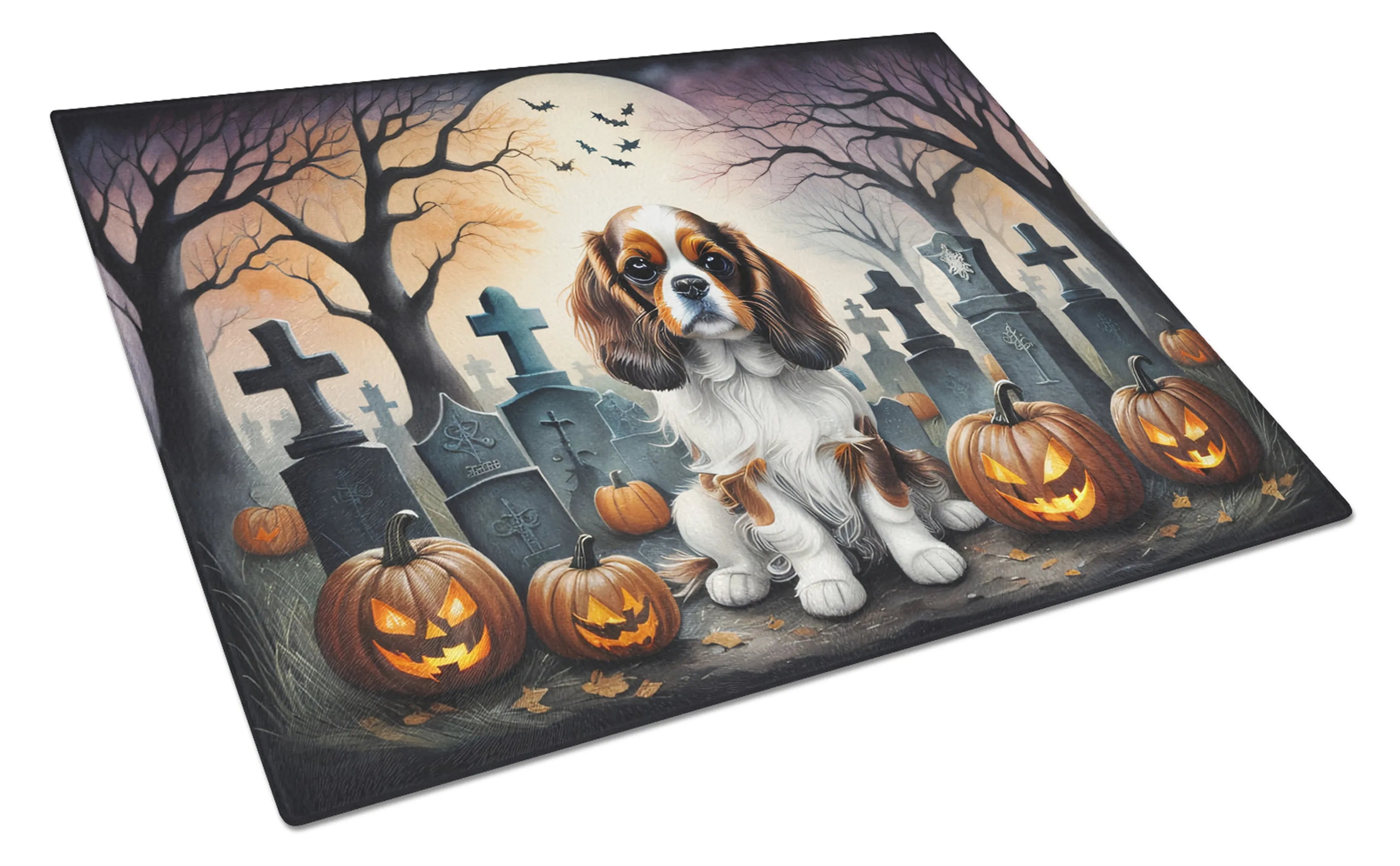 Spooky Halloween Glass Cutting Board - Size: LARGE | Pack Of: 1 | Collection name: Spooky halloween