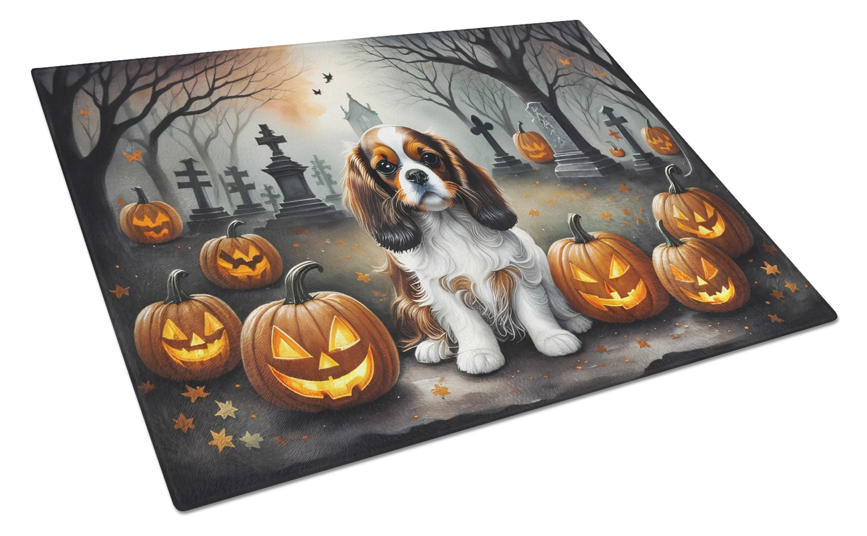 Spooky Halloween Glass Cutting Board - Size: LARGE | Pack Of: 1 | Collection name: Spooky halloween