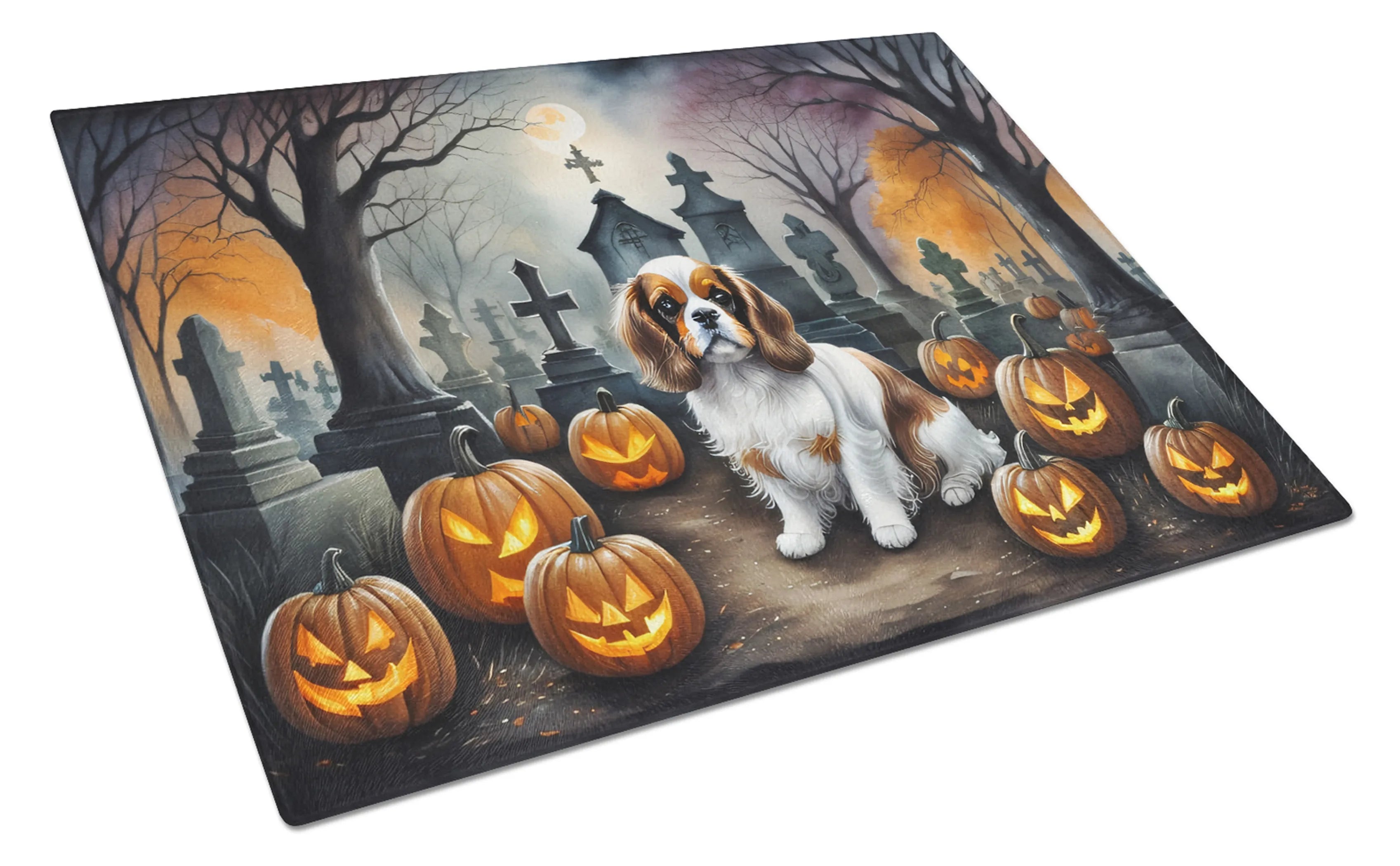Spooky Halloween Glass Cutting Board - Size: LARGE | Pack Of: 1 | Collection name: Spooky halloween