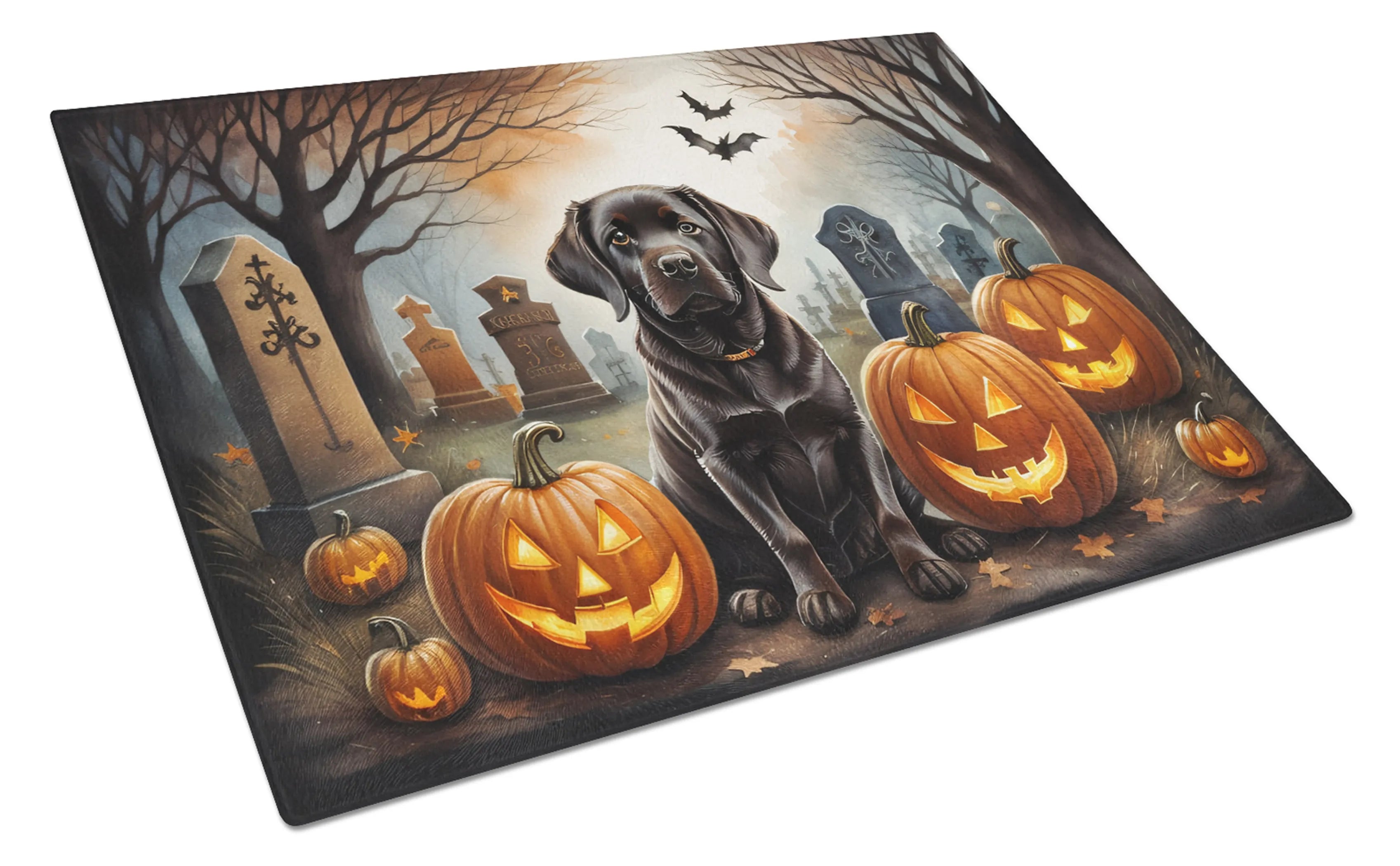 Spooky Halloween Glass Cutting Board - Size: LARGE | Pack Of: 1 | Collection name: Spooky halloween
