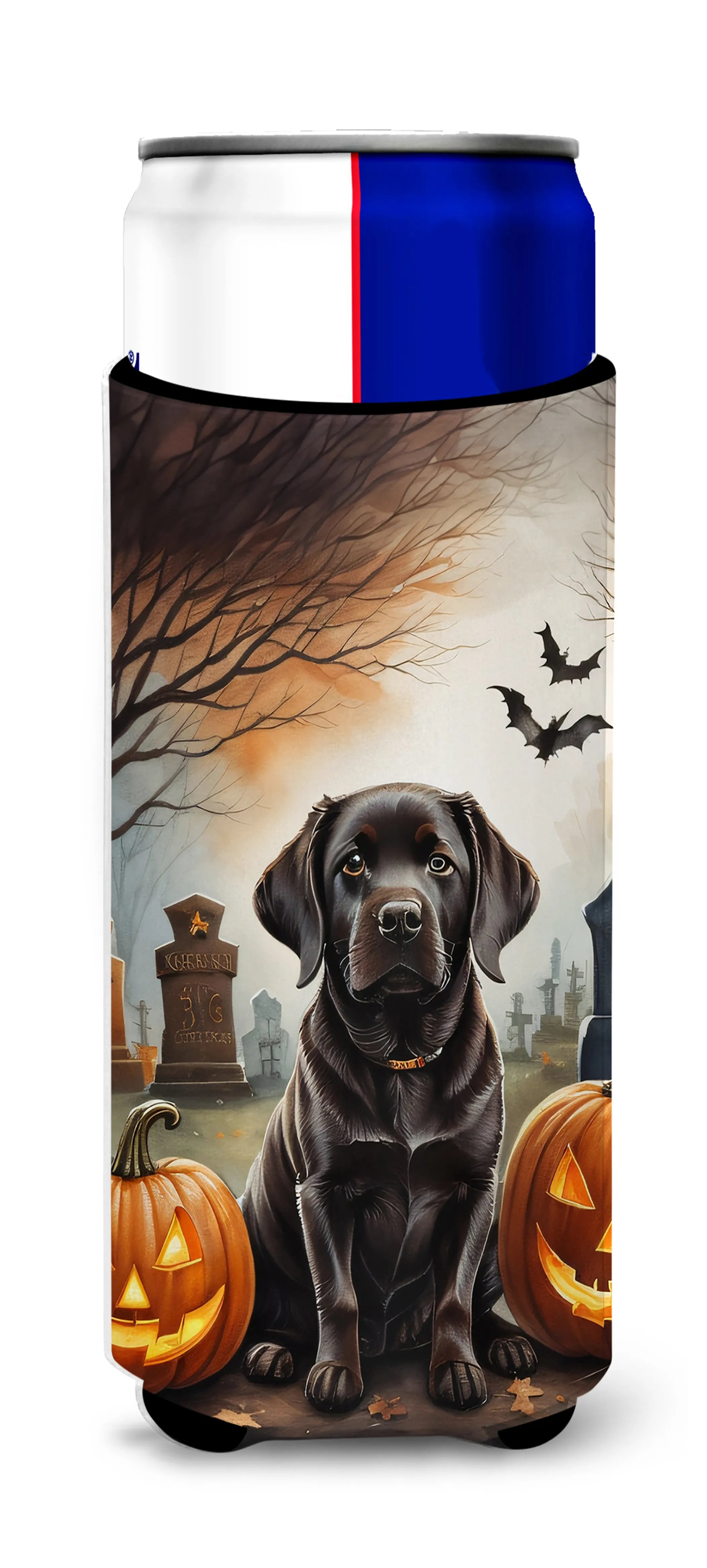 Spooky Halloween Hugger for Ultra Slim Cans - Size: SLIM CAN | Pack Of: 1 | Collection name: Spooky halloween
