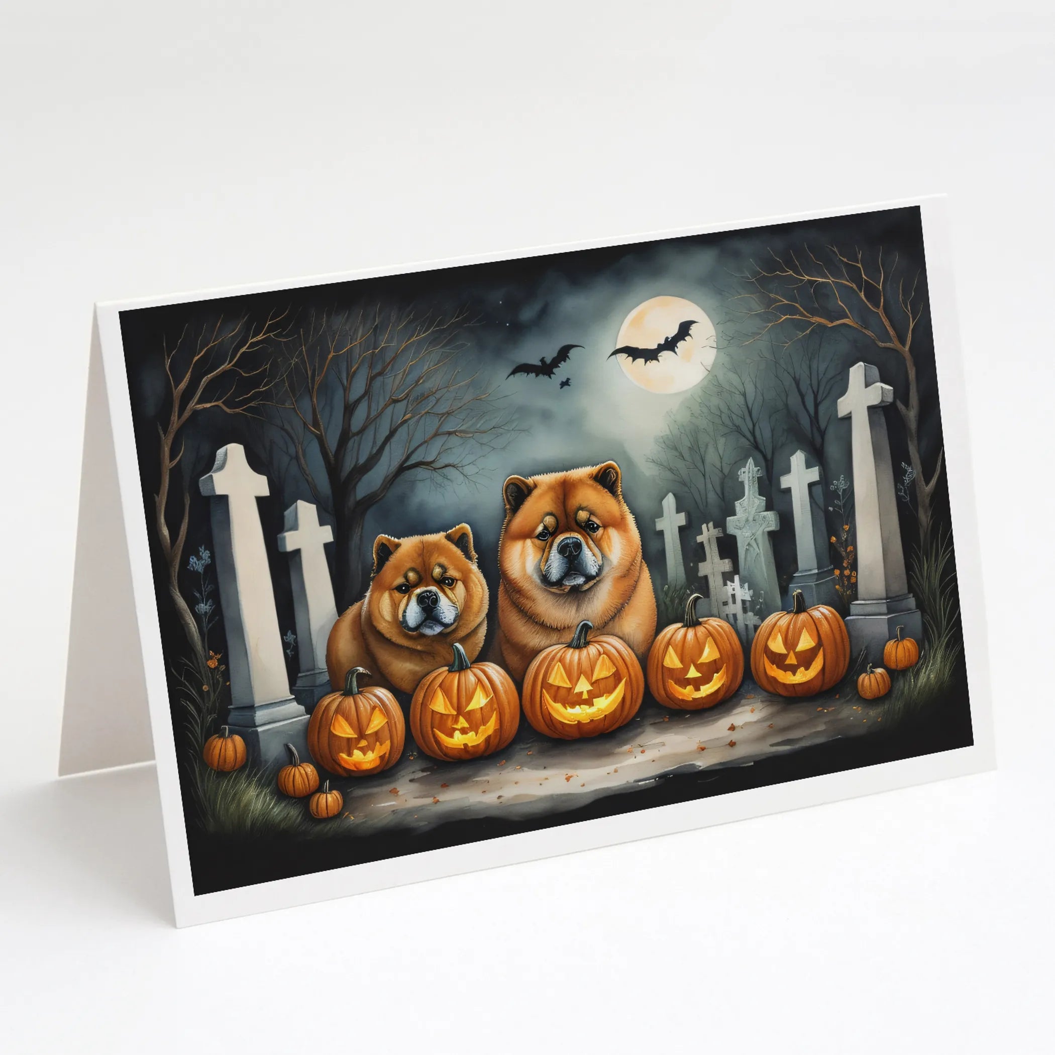 Spooky Halloween Greeting Cards  - Size: 5X7 | Pack Of: 8 | Collection name: Spooky halloween