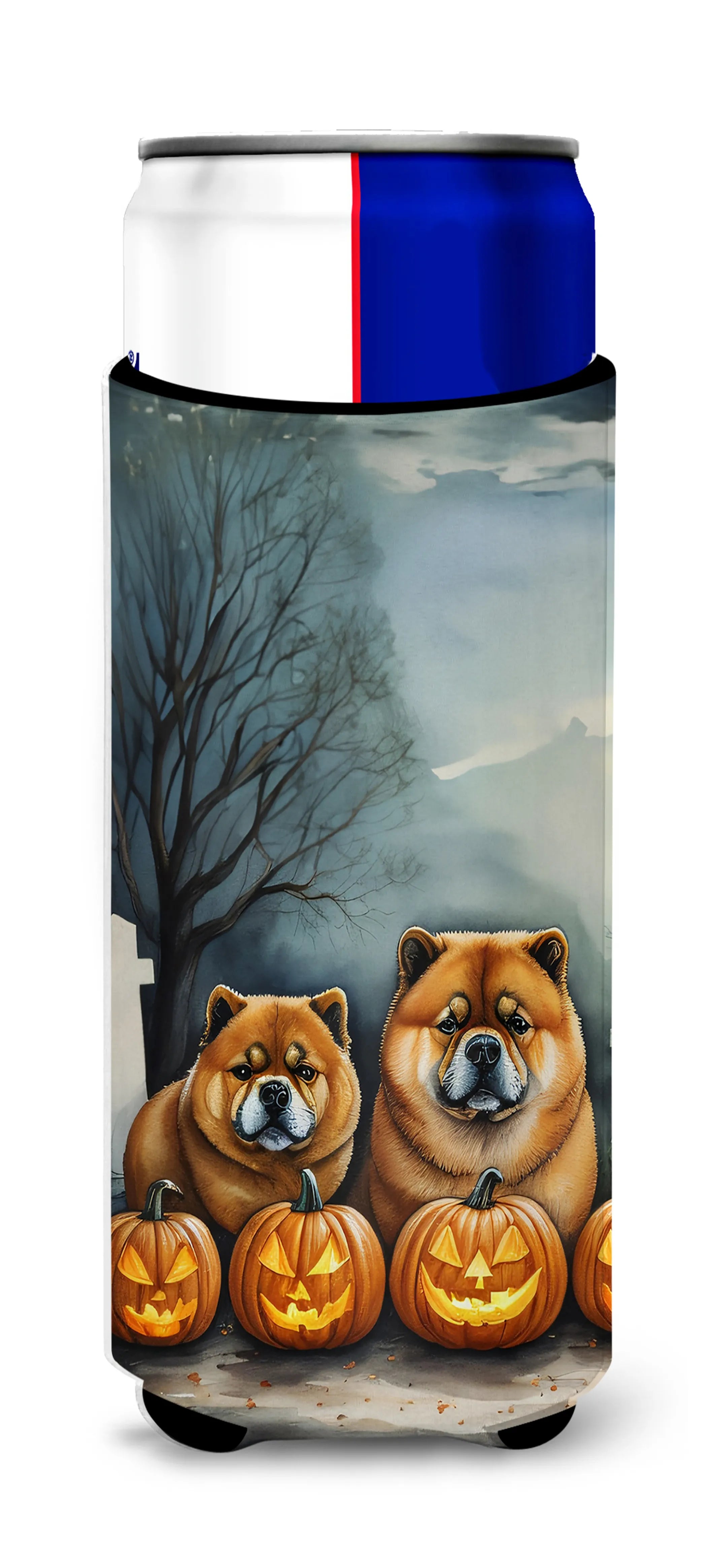 Spooky Halloween Hugger for Ultra Slim Cans - Size: SLIM CAN | Pack Of: 1 | Collection name: Spooky halloween