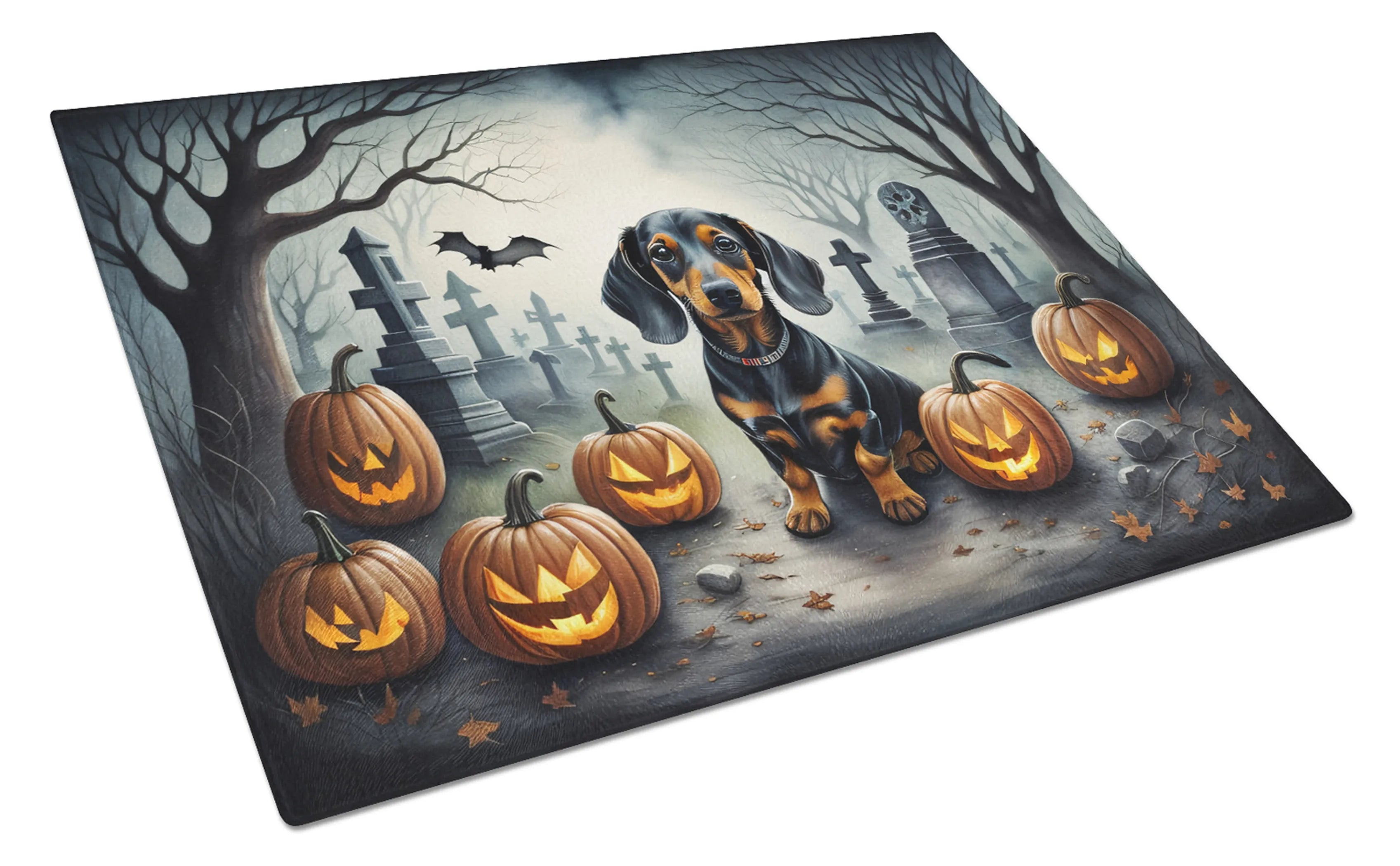 Spooky Halloween Glass Cutting Board - Size: LARGE | Pack Of: 1 | Collection name: Spooky halloween
