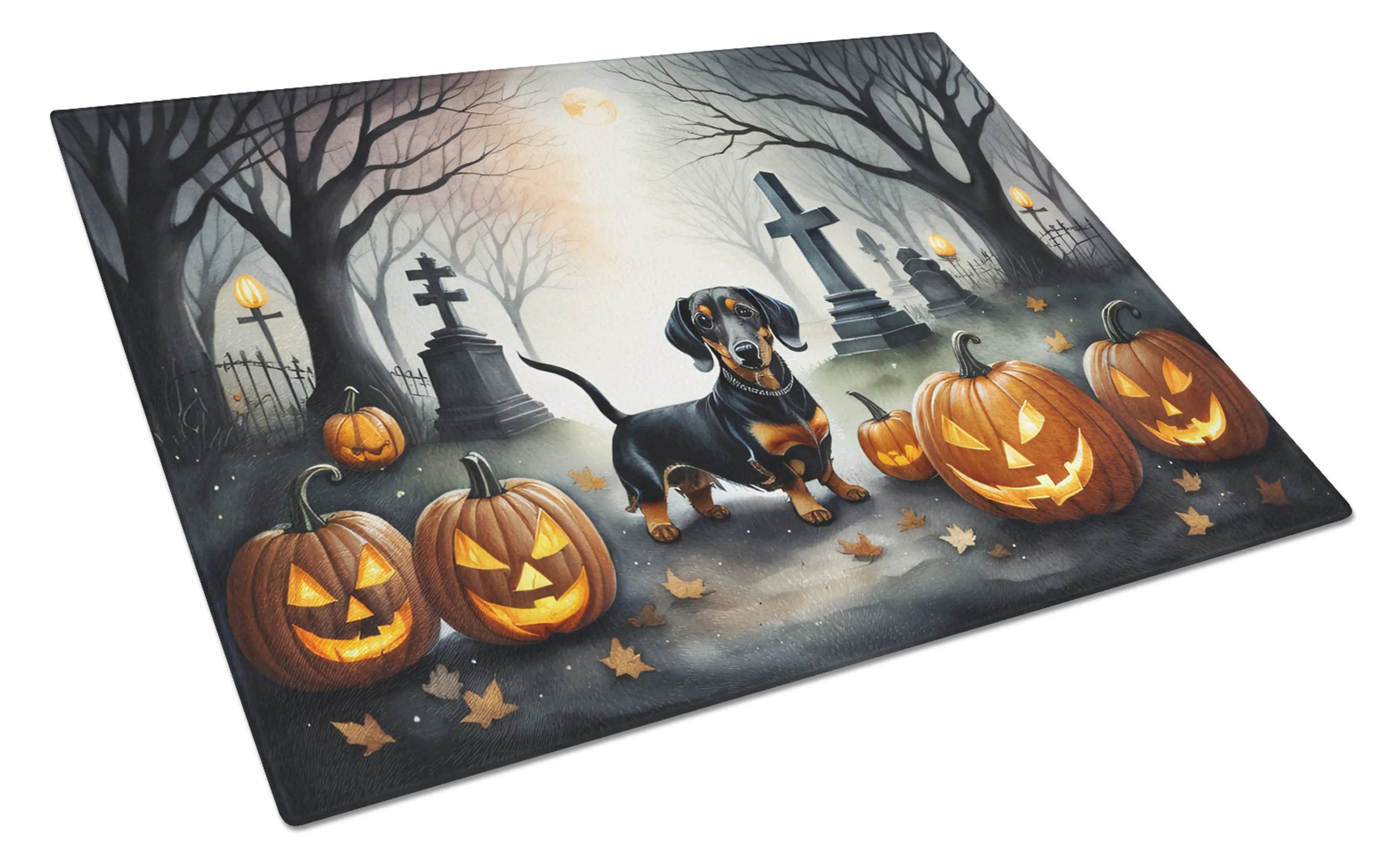 Spooky Halloween Glass Cutting Board - Size: LARGE | Pack Of: 1 | Collection name: Spooky halloween
