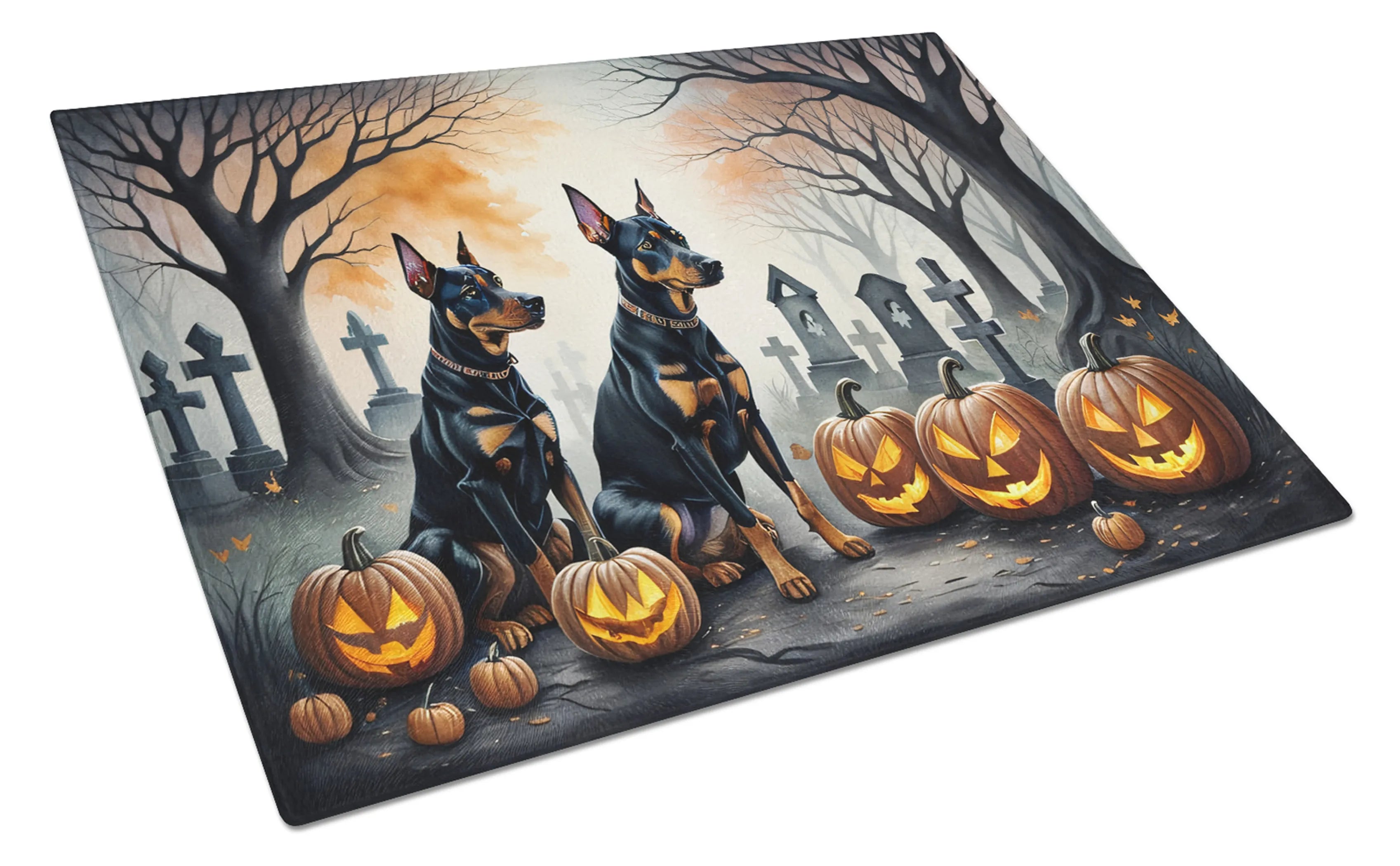 Spooky Halloween Glass Cutting Board - Size: LARGE | Pack Of: 1 | Collection name: Spooky halloween