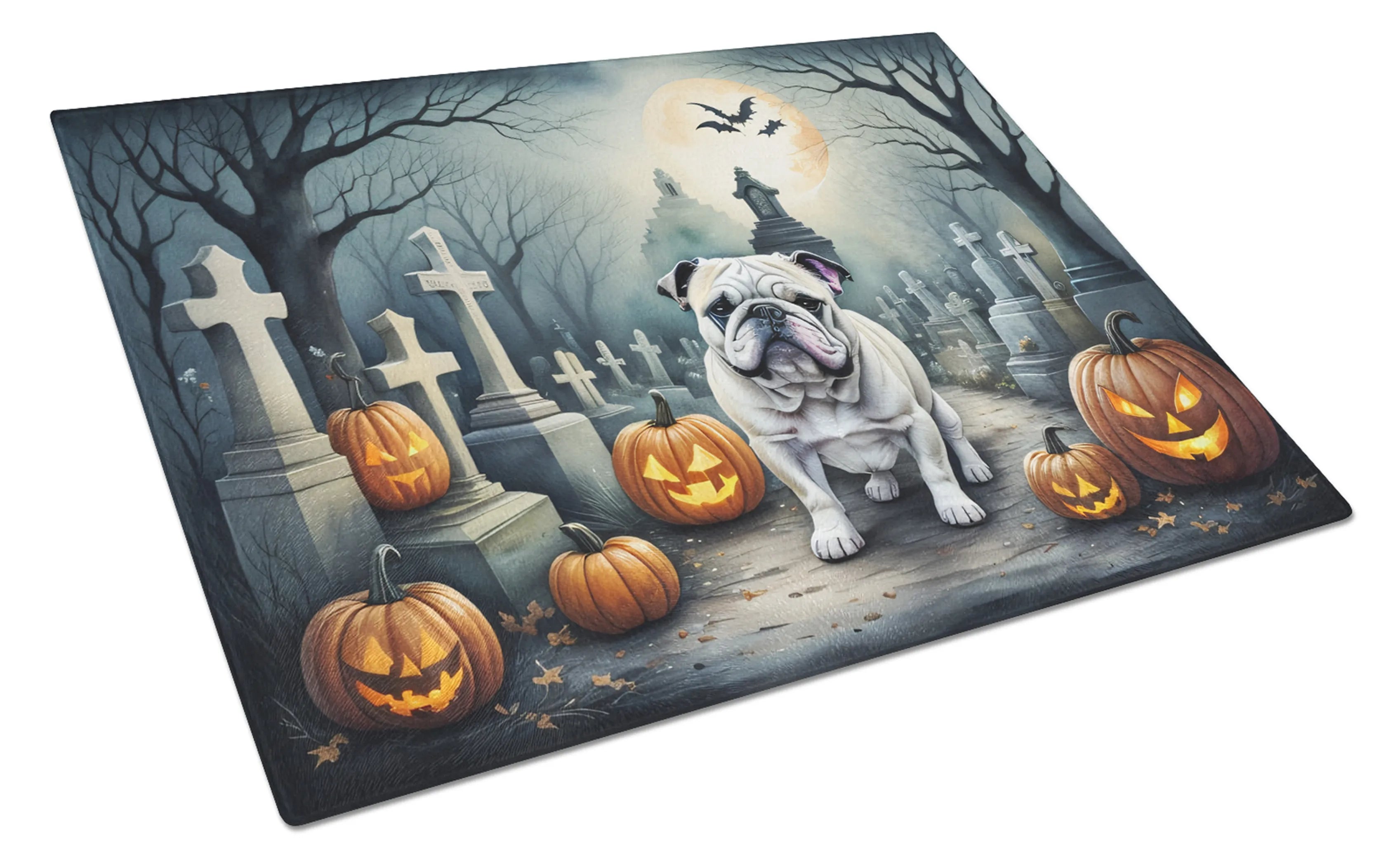 Spooky Halloween Glass Cutting Board - Size: LARGE | Pack Of: 1 | Collection name: Spooky halloween