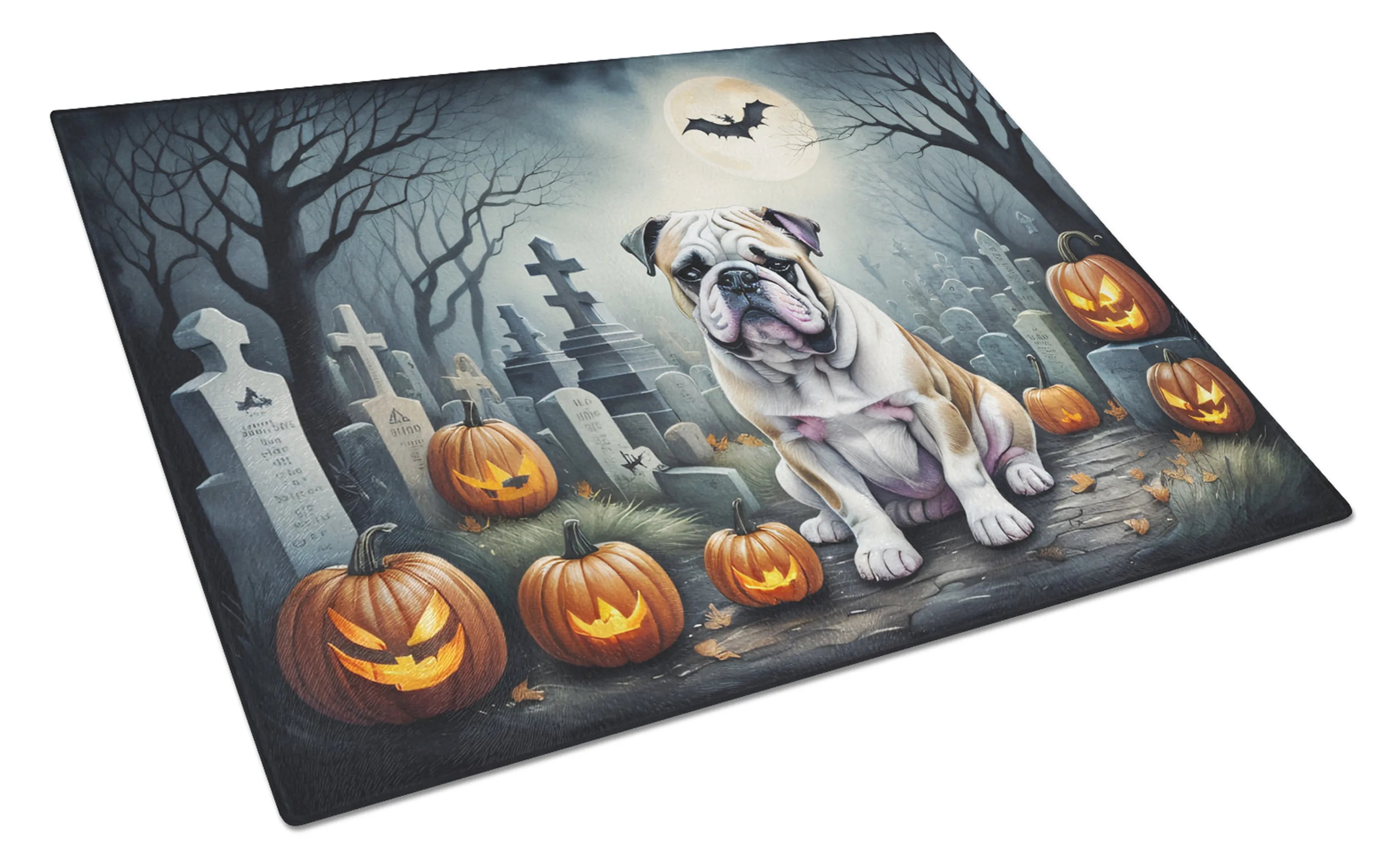 Spooky Halloween Glass Cutting Board - Size: LARGE | Pack Of: 1 | Collection name: Spooky halloween