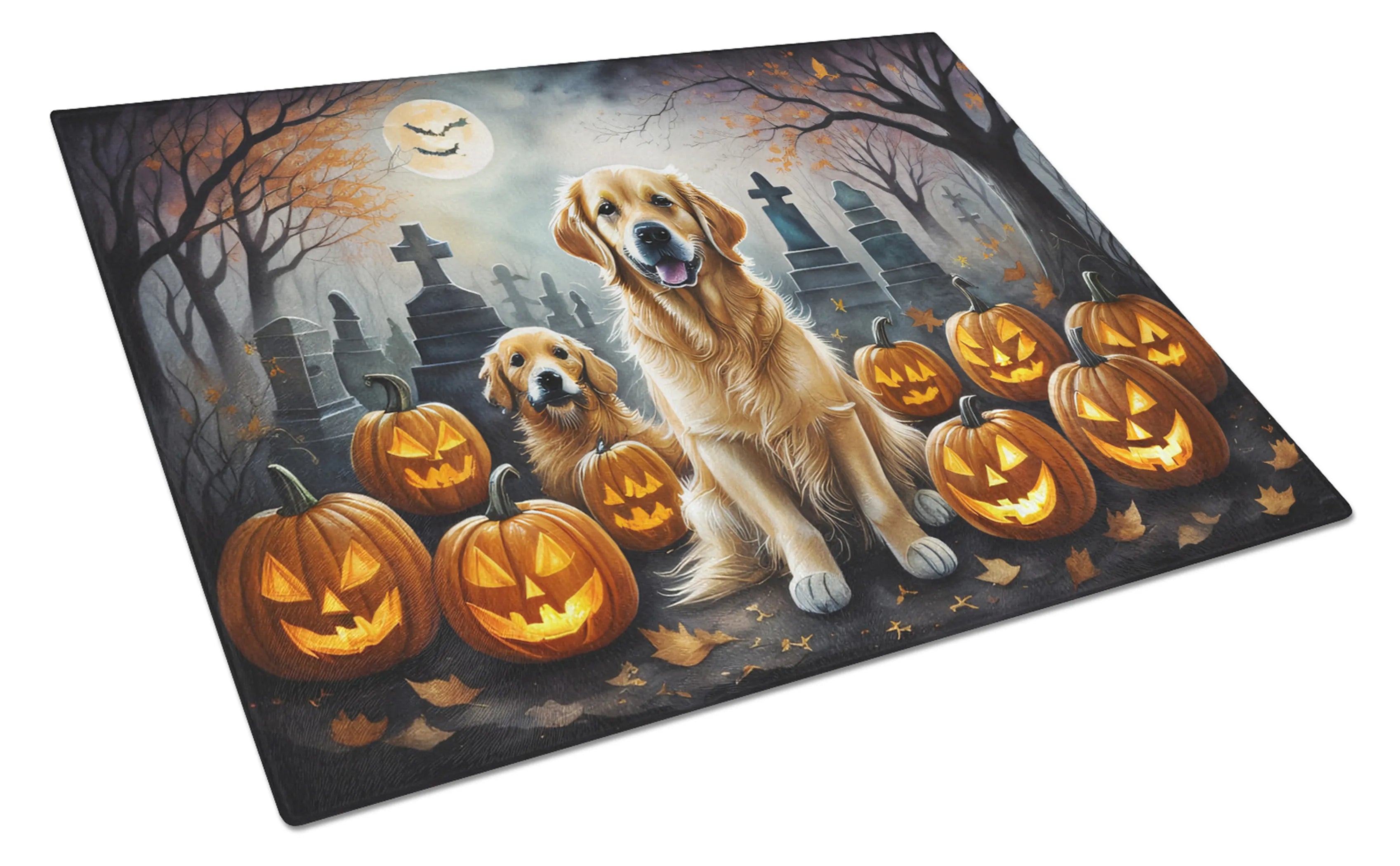 Spooky Halloween Glass Cutting Board - Size: LARGE | Pack Of: 1 | Collection name: Spooky halloween