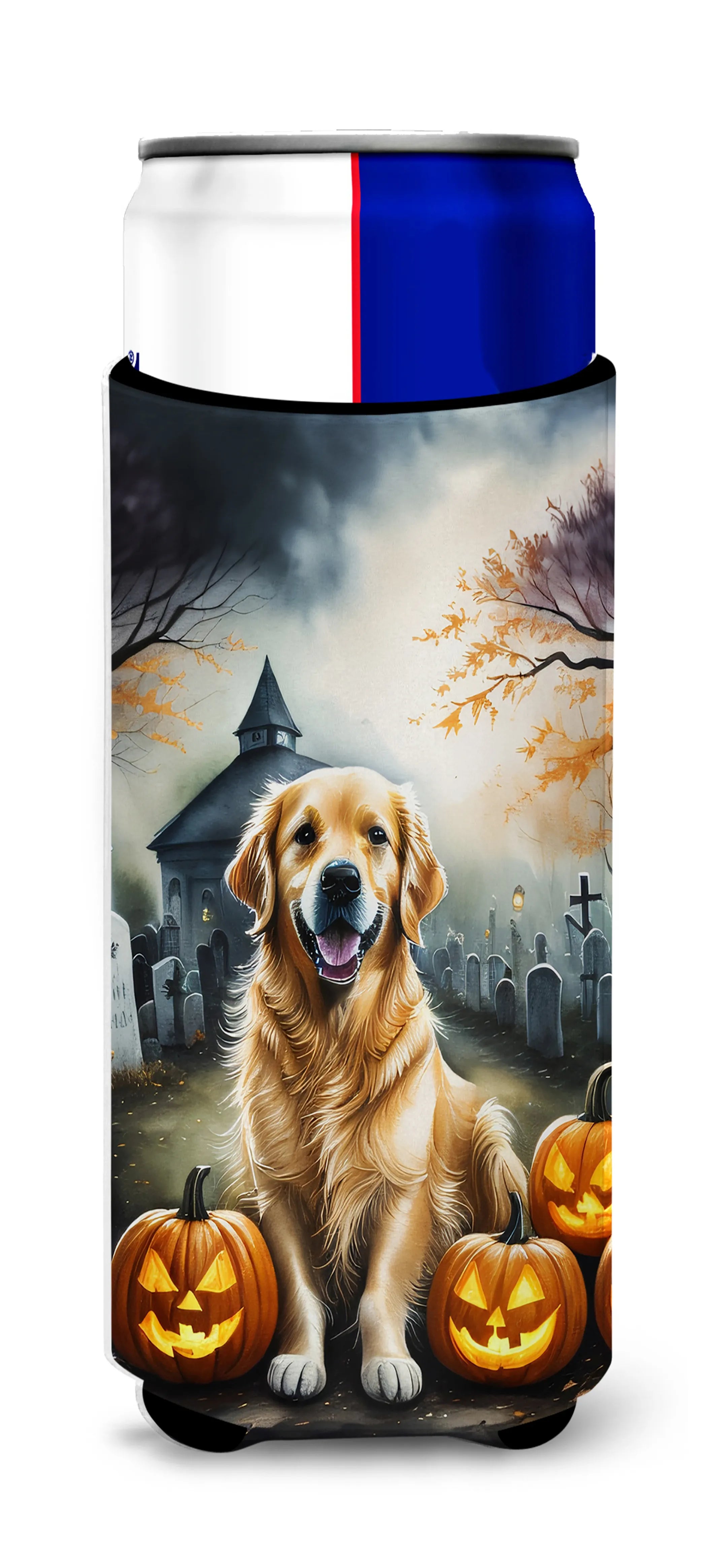 Spooky Halloween Hugger for Ultra Slim Cans - Size: SLIM CAN | Pack Of: 1 | Collection name: Spooky halloween