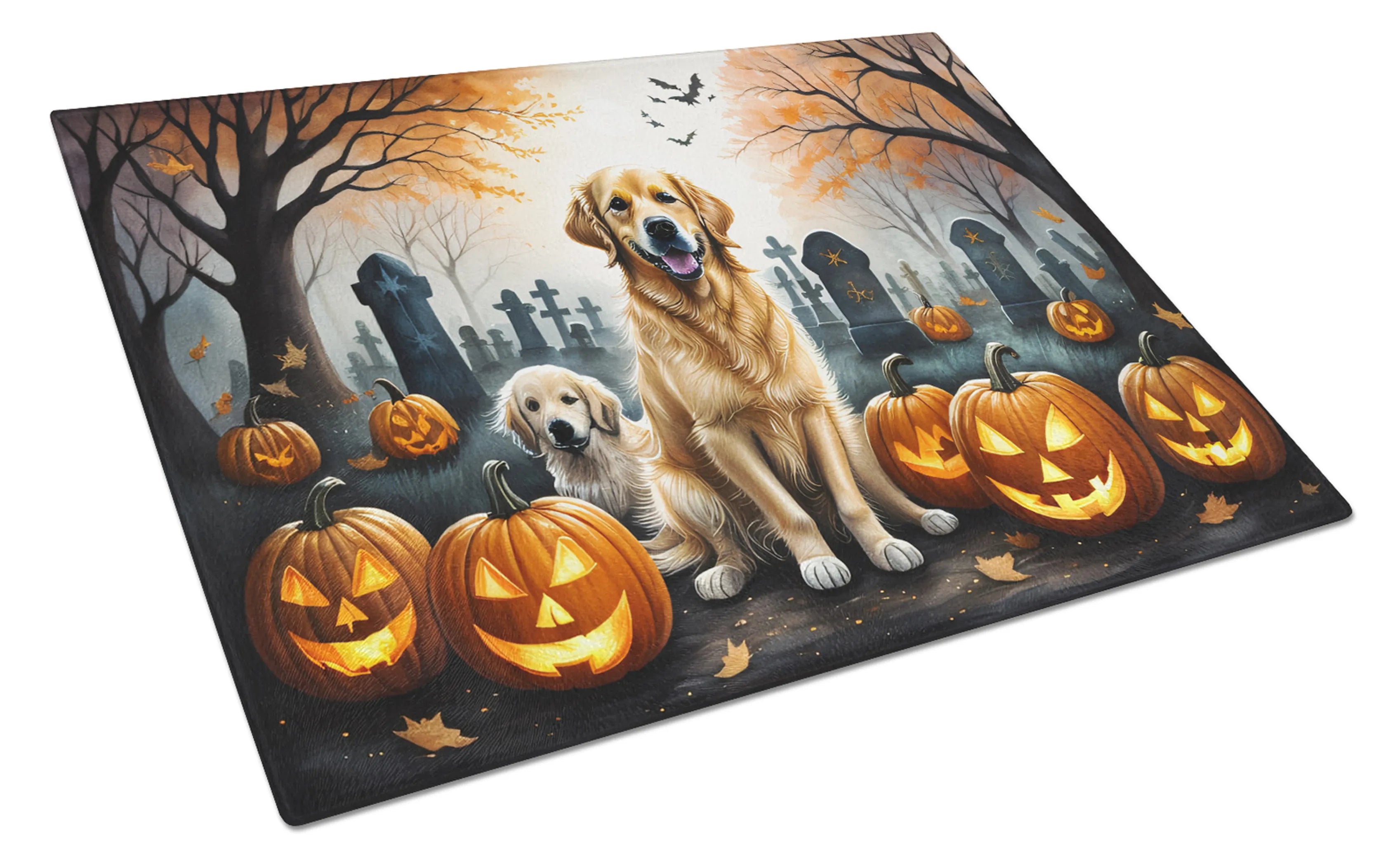 Spooky Halloween Glass Cutting Board - Size: LARGE | Pack Of: 1 | Collection name: Spooky halloween