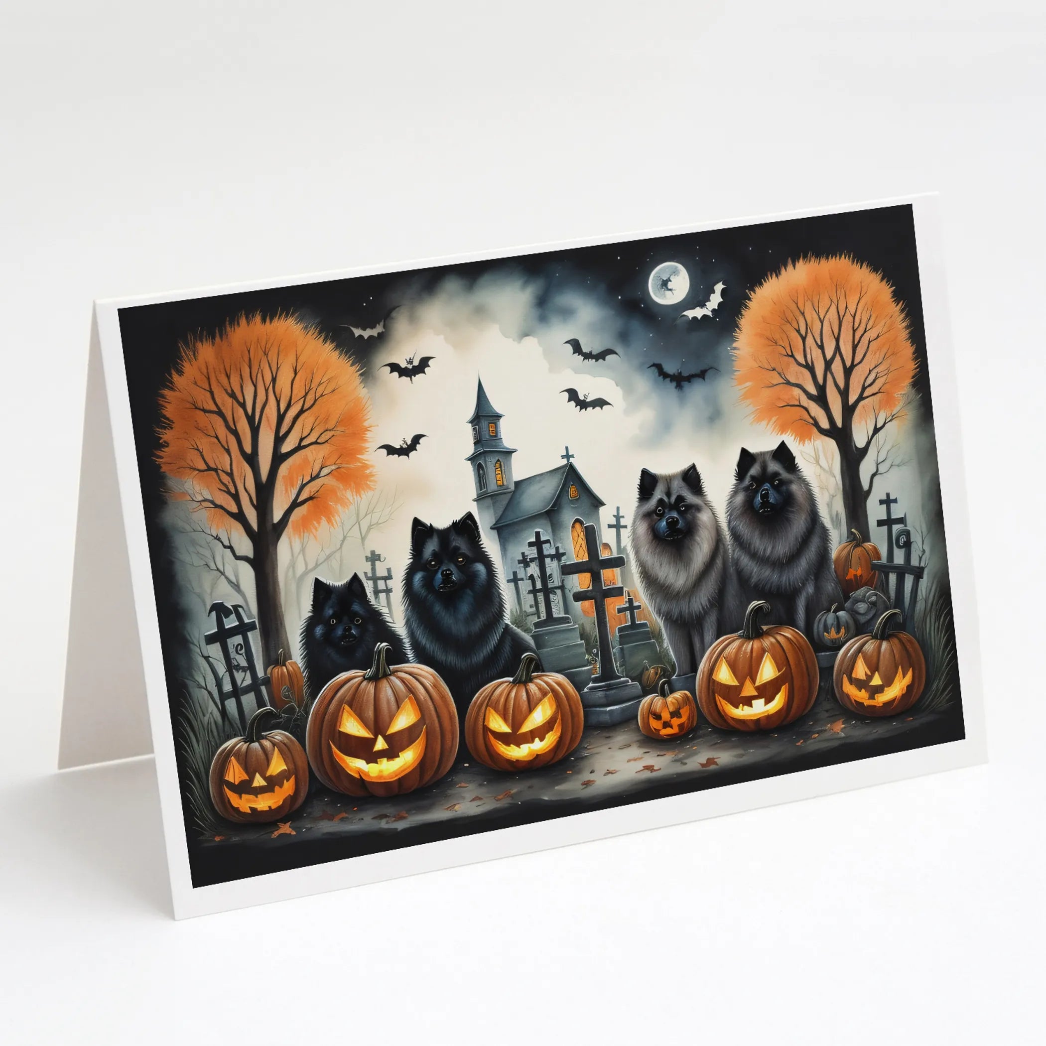 Spooky Halloween Greeting Cards  - Size: 5X7 | Pack Of: 8 | Collection name: Spooky halloween
