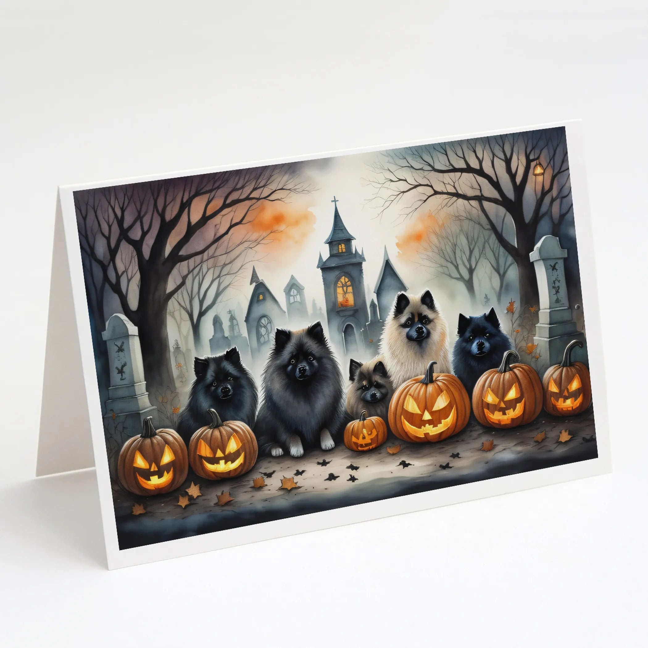 Spooky Halloween Greeting Cards  - Size: 5X7 | Pack Of: 8 | Collection name: Spooky halloween