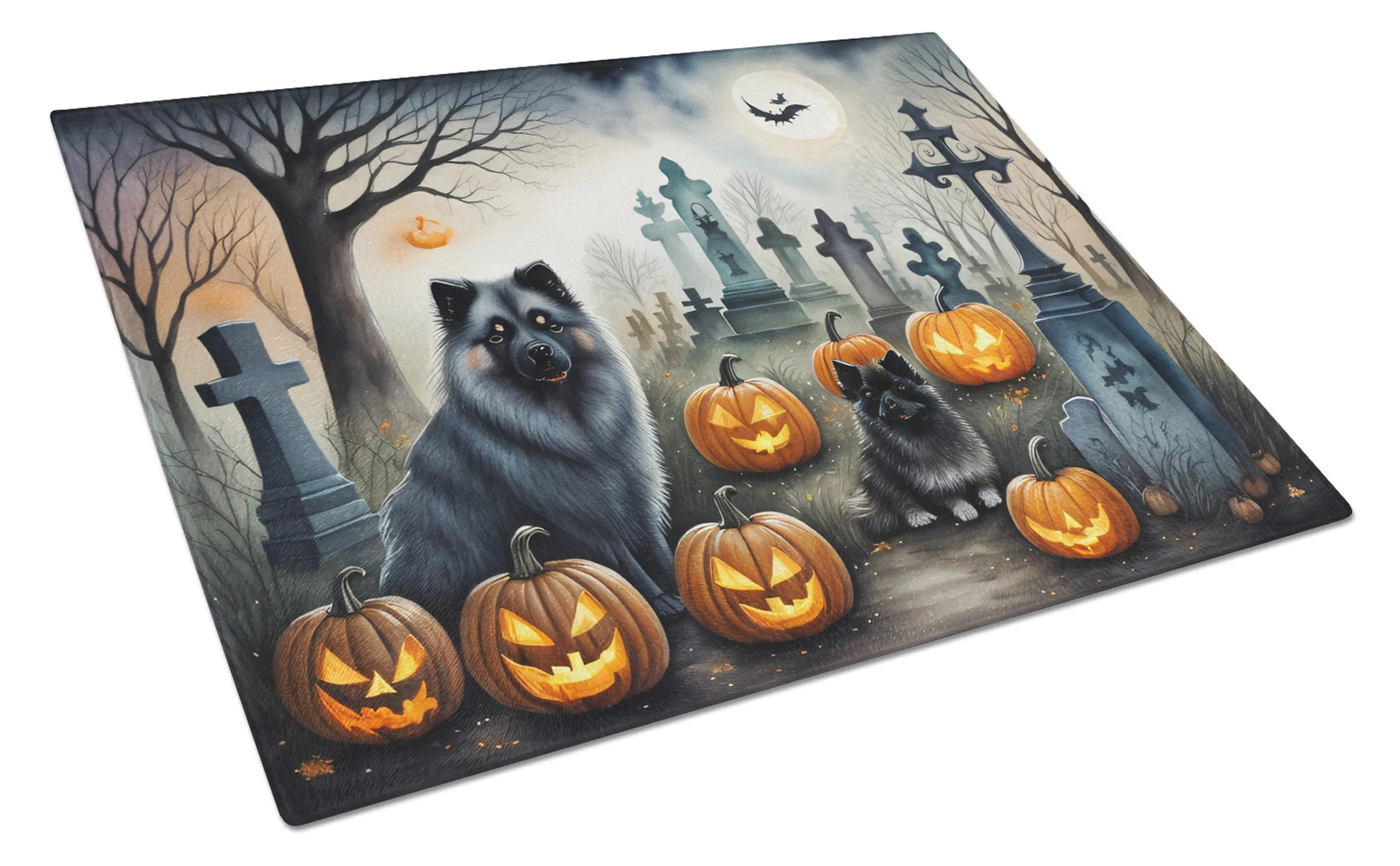 Spooky Halloween Glass Cutting Board - Size: LARGE | Pack Of: 1 | Collection name: Spooky halloween