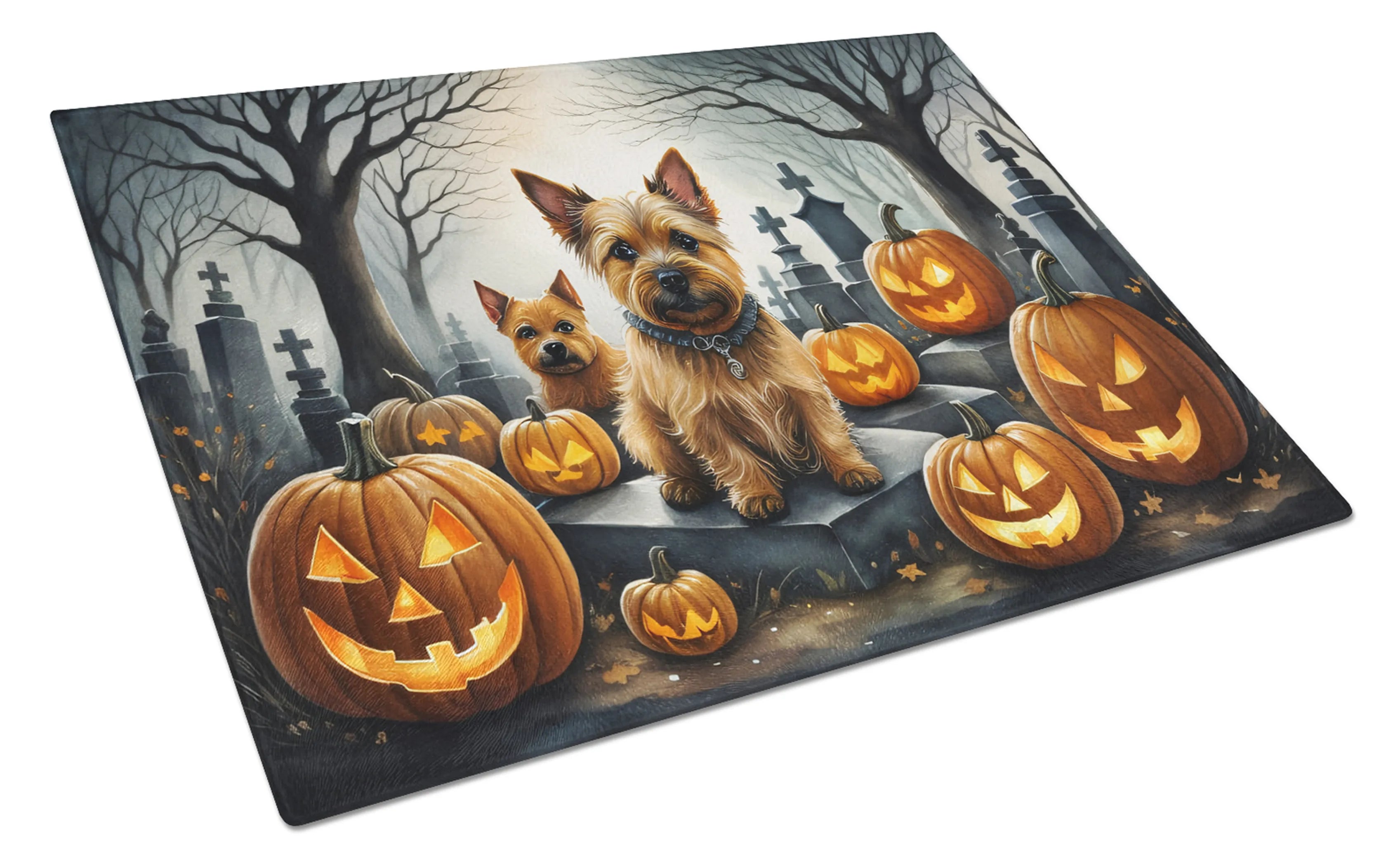 Spooky Halloween Glass Cutting Board - Size: LARGE | Pack Of: 1 | Collection name: Spooky halloween