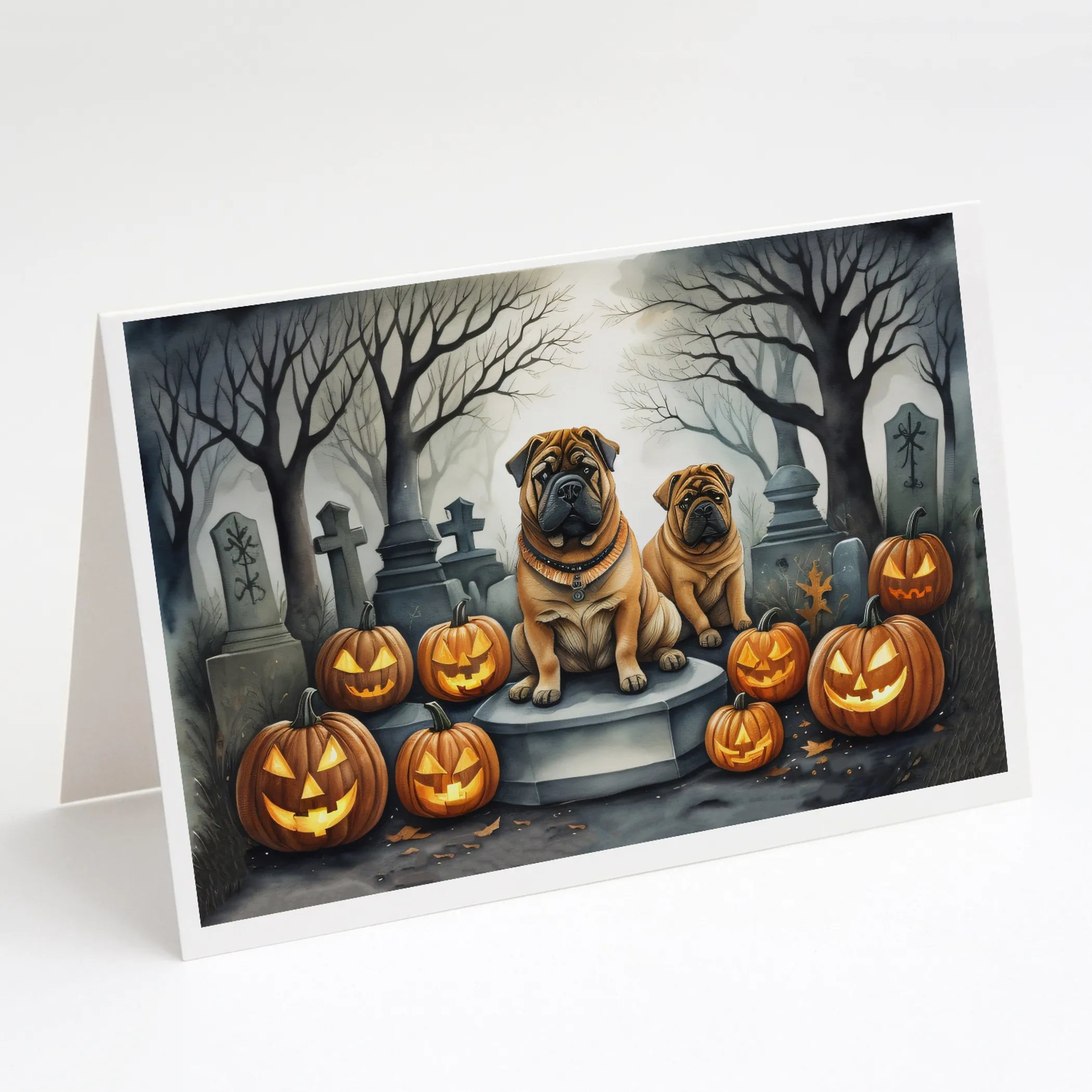 Spooky Halloween Greeting Cards  - Size: 5X7 | Pack Of: 8 | Collection name: Spooky halloween