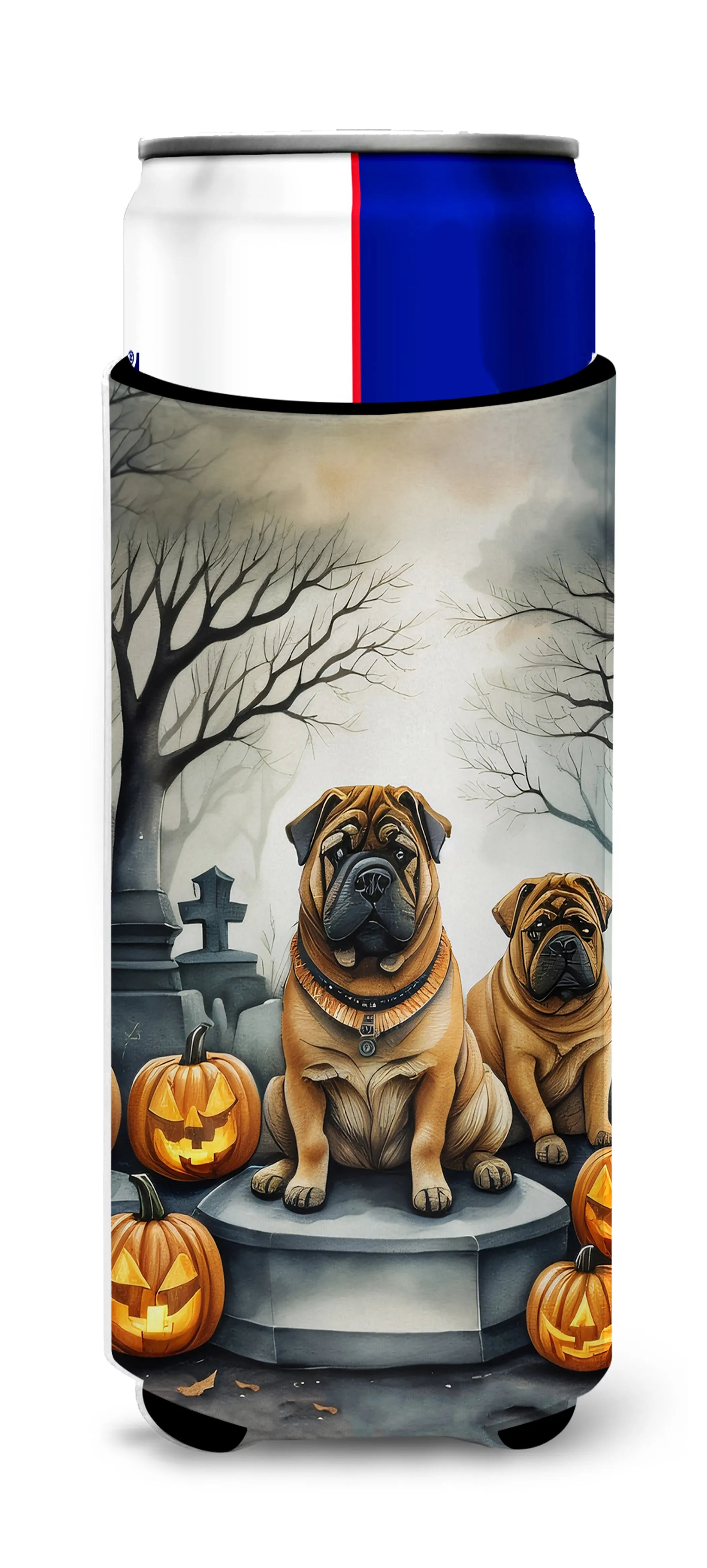 Spooky Halloween Hugger for Ultra Slim Cans - Size: SLIM CAN | Pack Of: 1 | Collection name: Spooky halloween