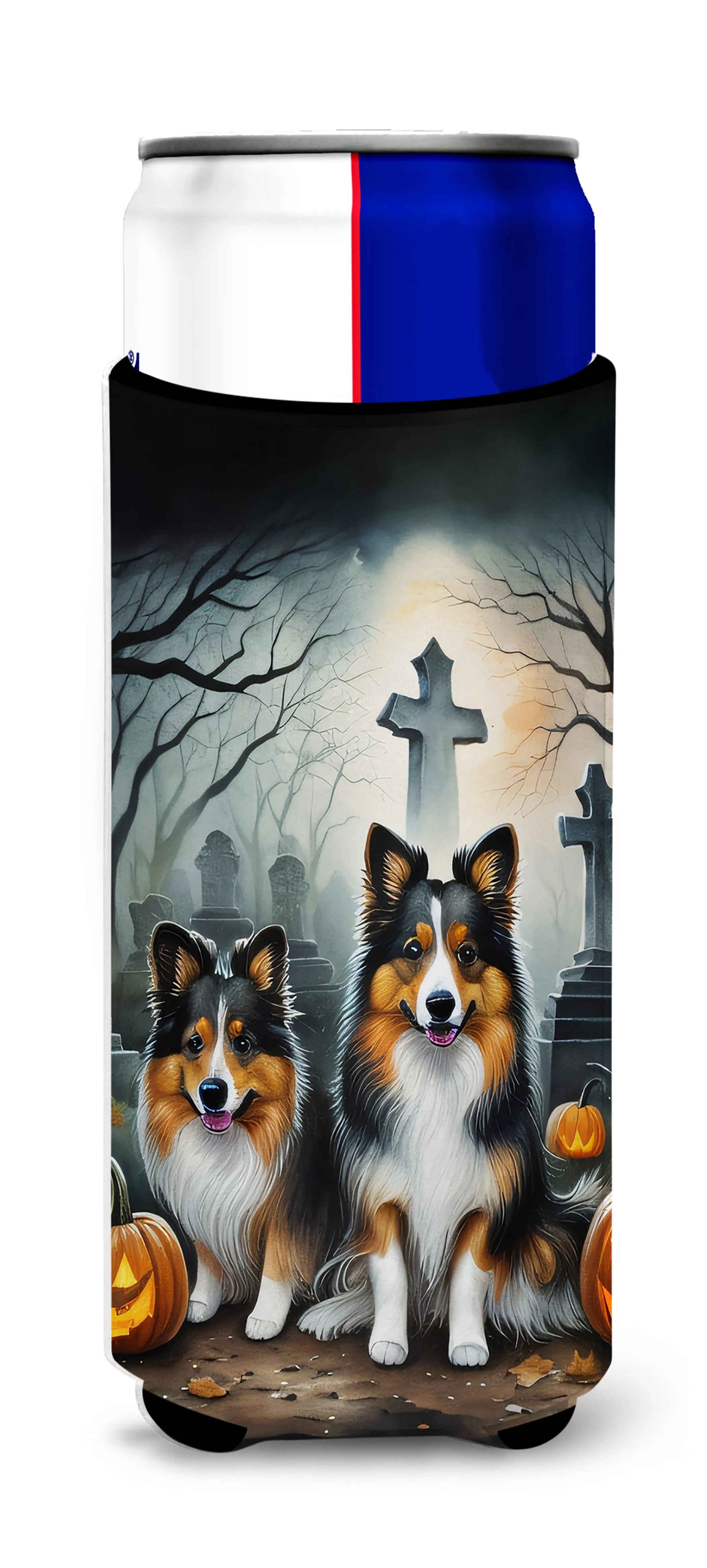 Spooky Halloween Hugger for Ultra Slim Cans - Size: SLIM CAN | Pack Of: 1 | Collection name: Spooky halloween