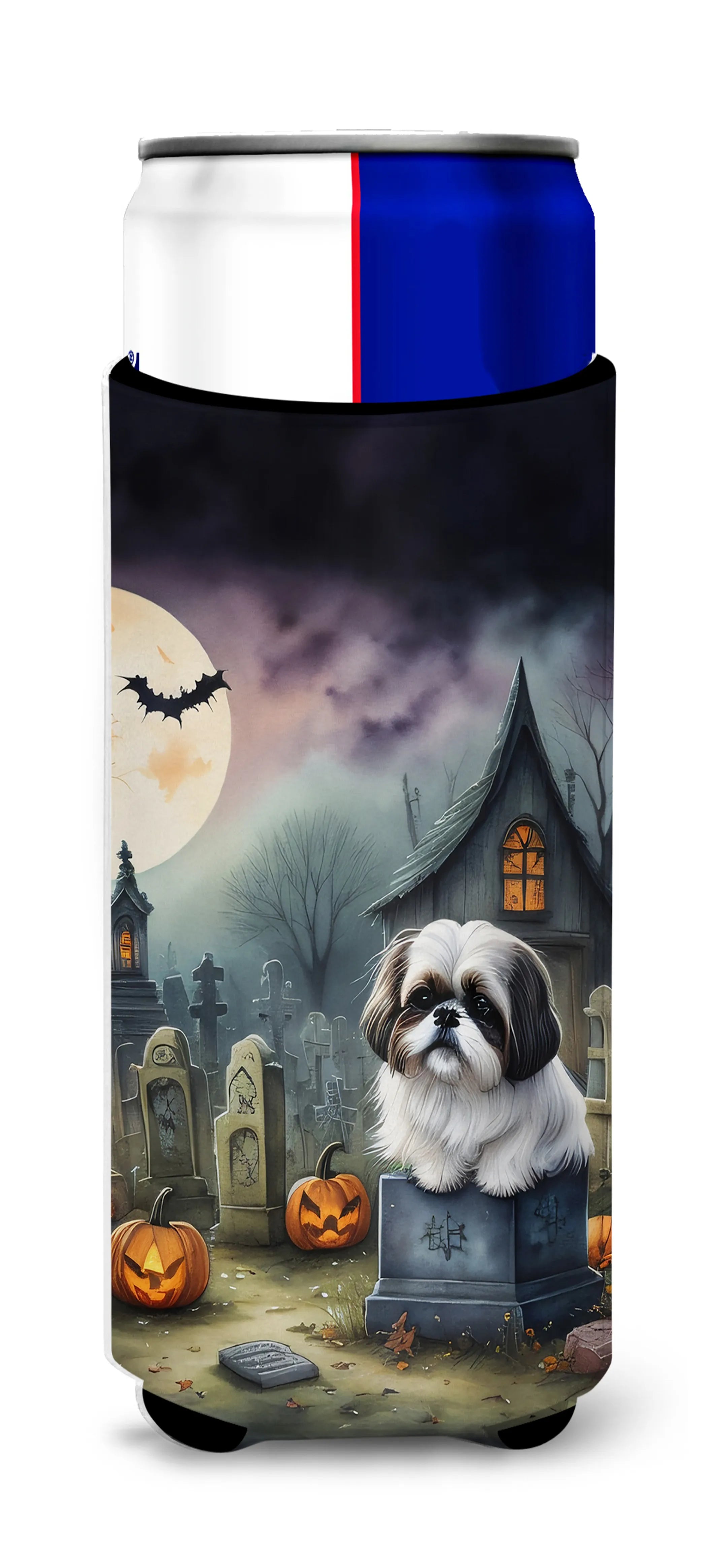 Spooky Halloween Hugger for Ultra Slim Cans - Size: SLIM CAN | Pack Of: 1 | Collection name: Spooky halloween