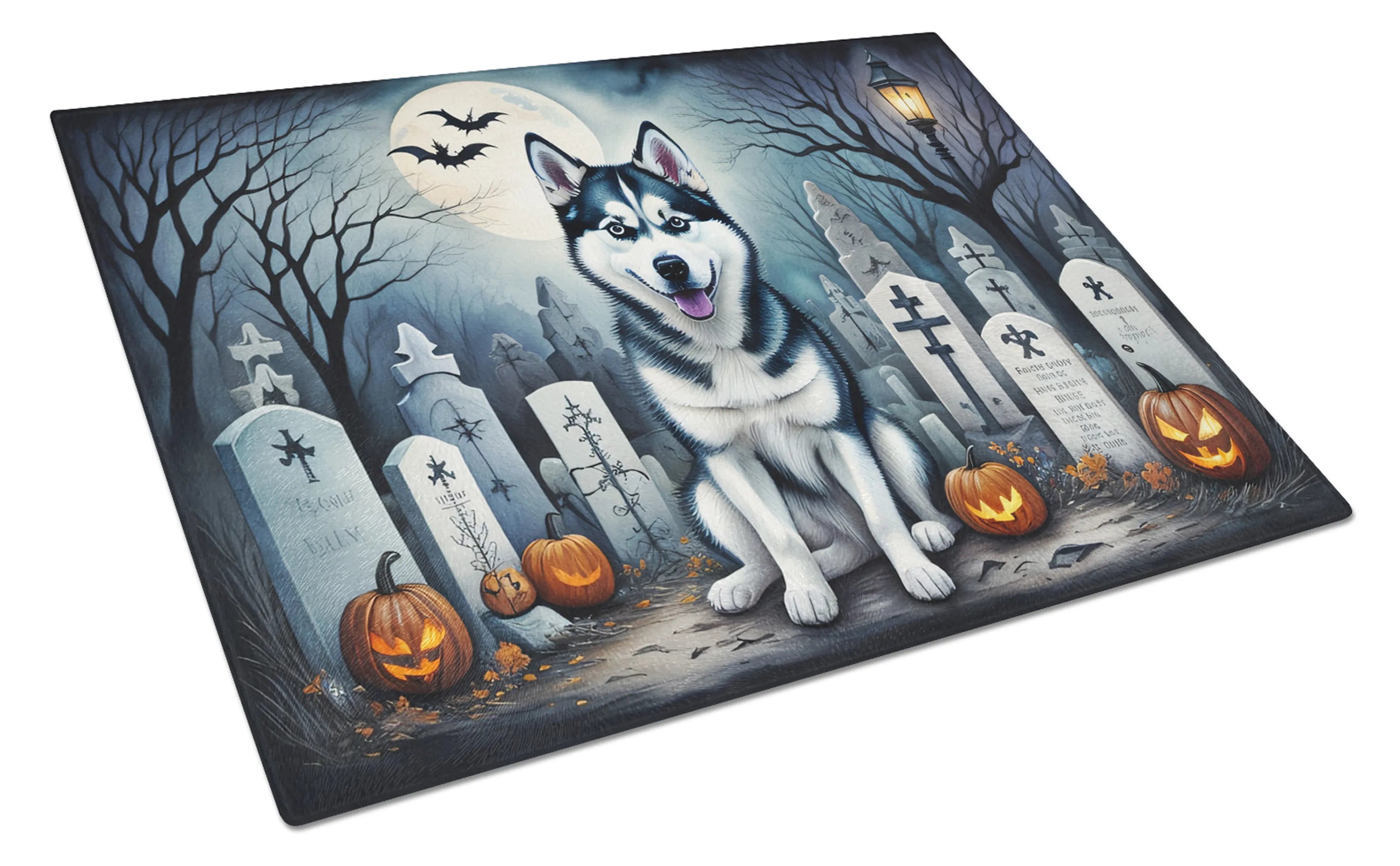 Spooky Halloween Glass Cutting Board - Size: LARGE | Pack Of: 1 | Collection name: Spooky halloween