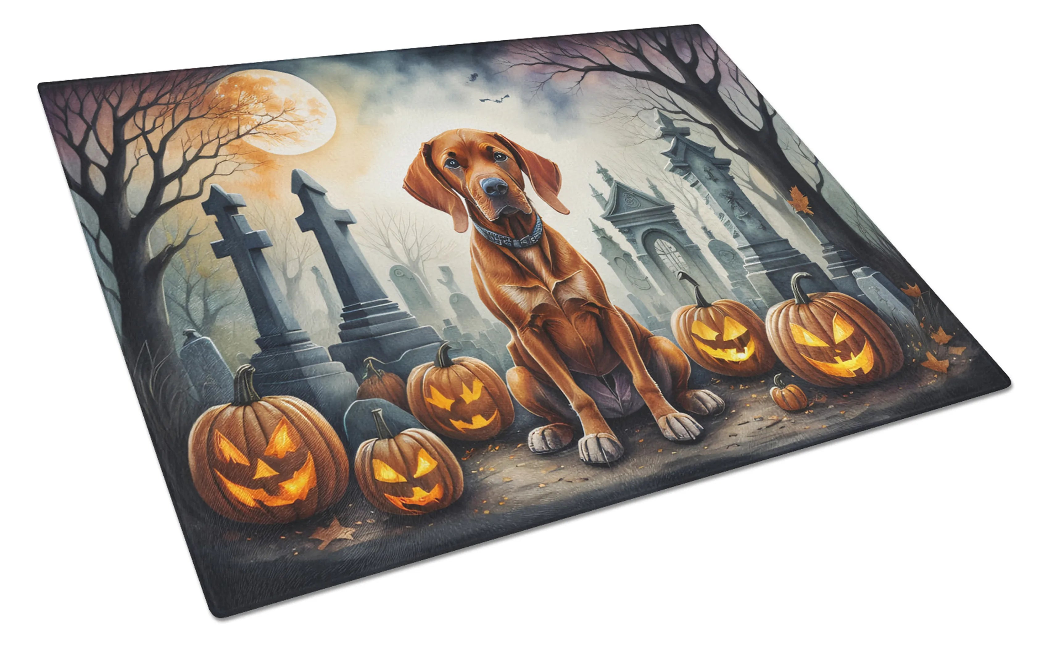 Spooky Halloween Glass Cutting Board - Size: LARGE | Pack Of: 1 | Collection name: Spooky halloween