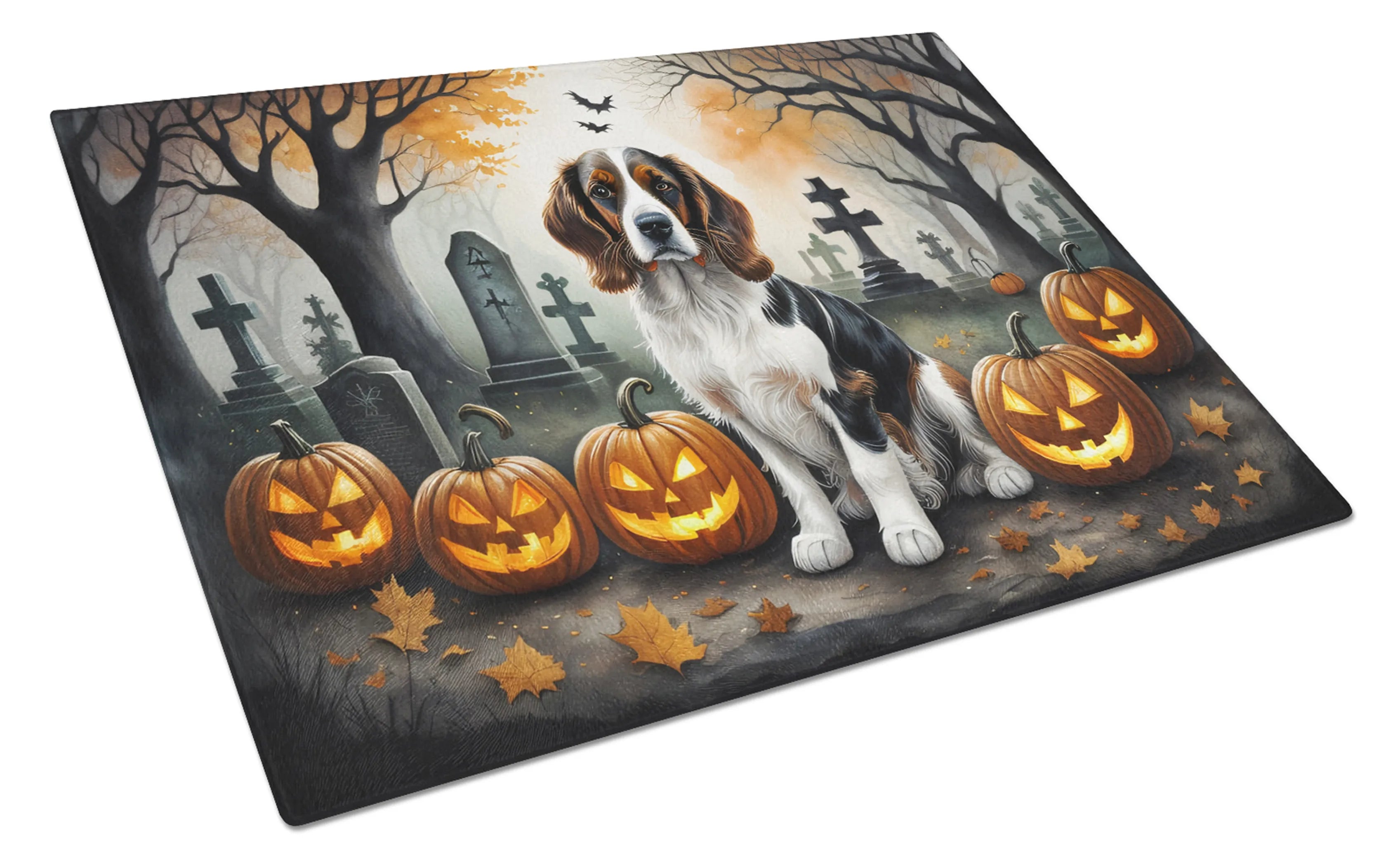 Spooky Halloween Glass Cutting Board - Size: LARGE | Pack Of: 1 | Collection name: Spooky halloween