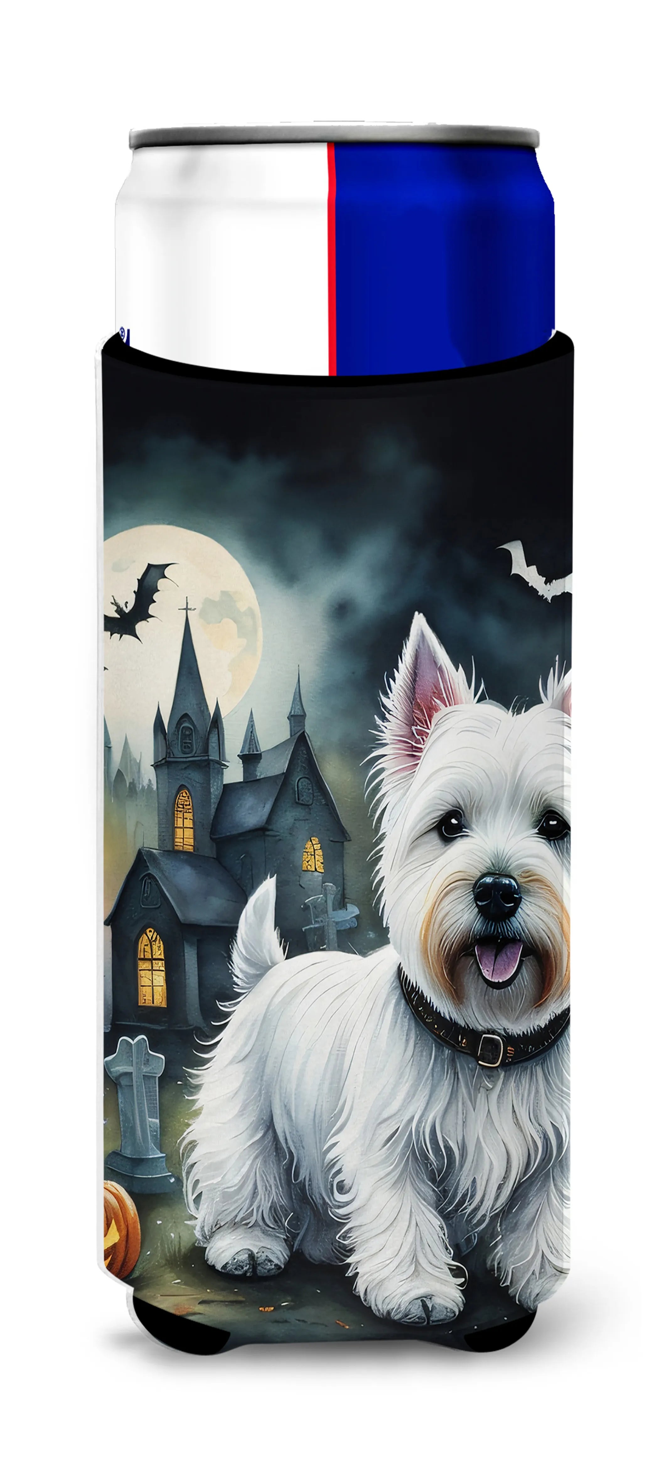 Spooky Halloween Hugger for Ultra Slim Cans - Size: SLIM CAN | Pack Of: 1 | Collection name: Spooky halloween
