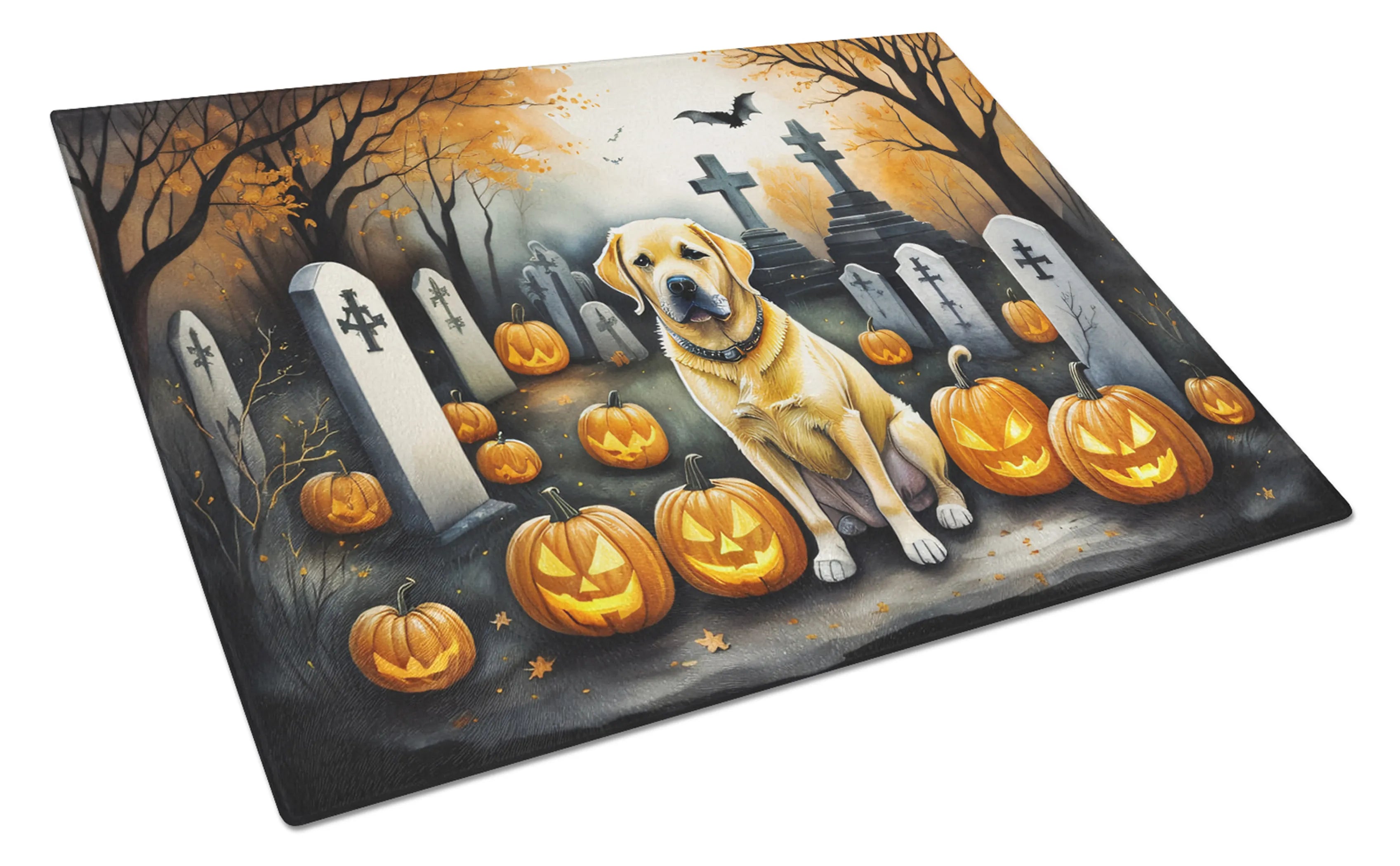 Spooky Halloween Glass Cutting Board - Size: LARGE | Pack Of: 1 | Collection name: Spooky halloween