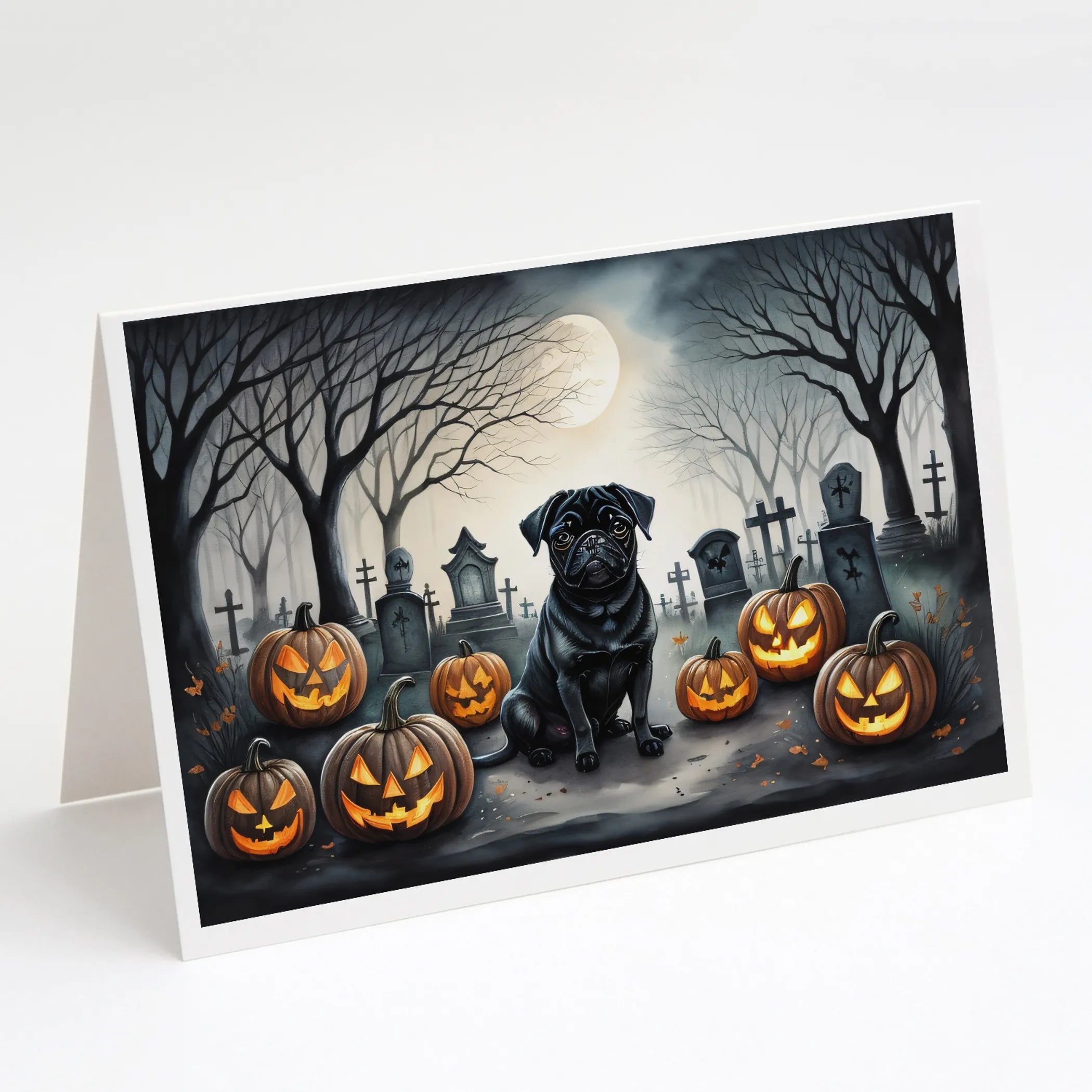 Spooky Halloween Greeting Cards  - Size: 5X7 | Pack Of: 8 | Collection name: Spooky halloween