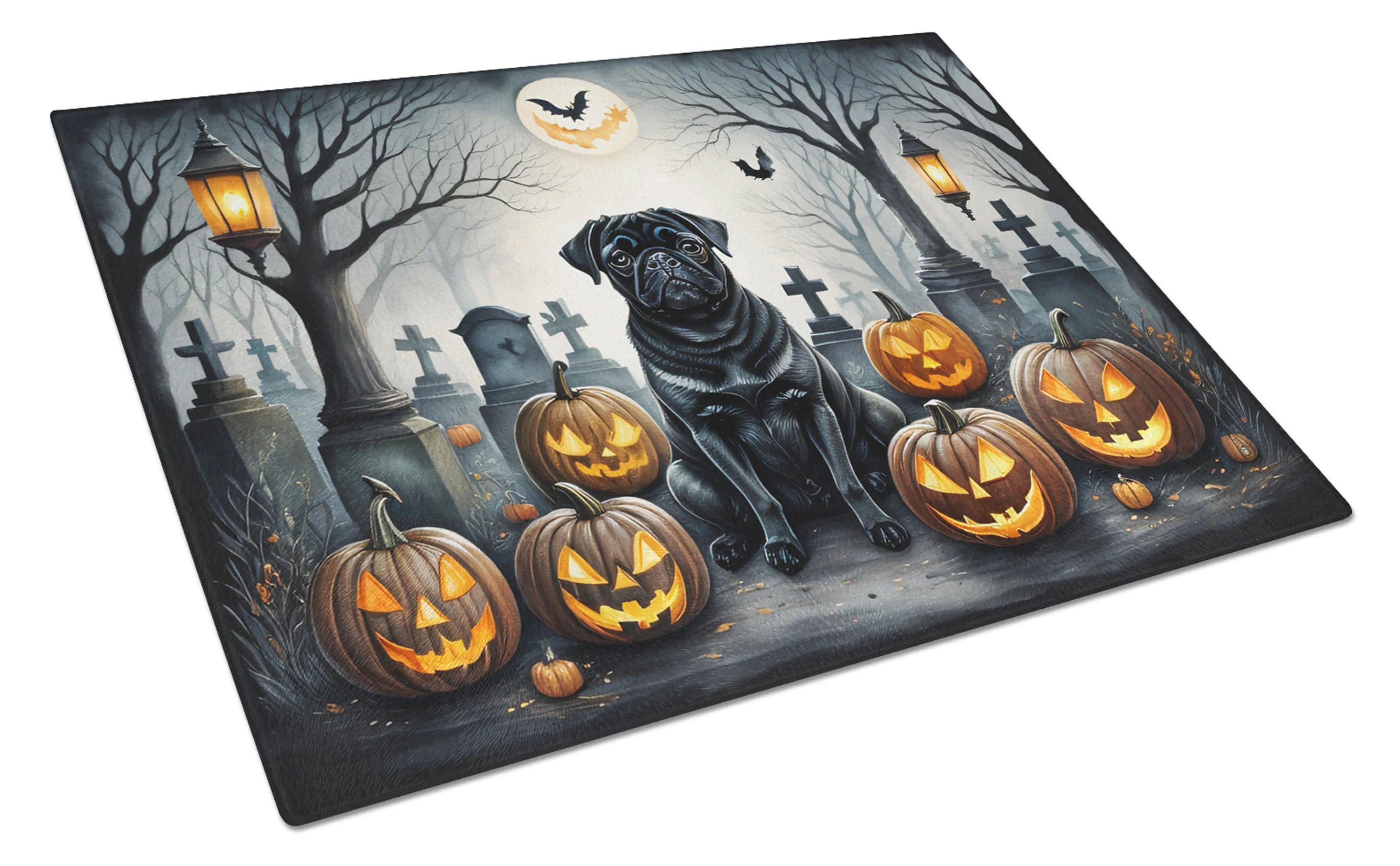 Spooky Halloween Glass Cutting Board - Size: LARGE | Pack Of: 1 | Collection name: Spooky halloween