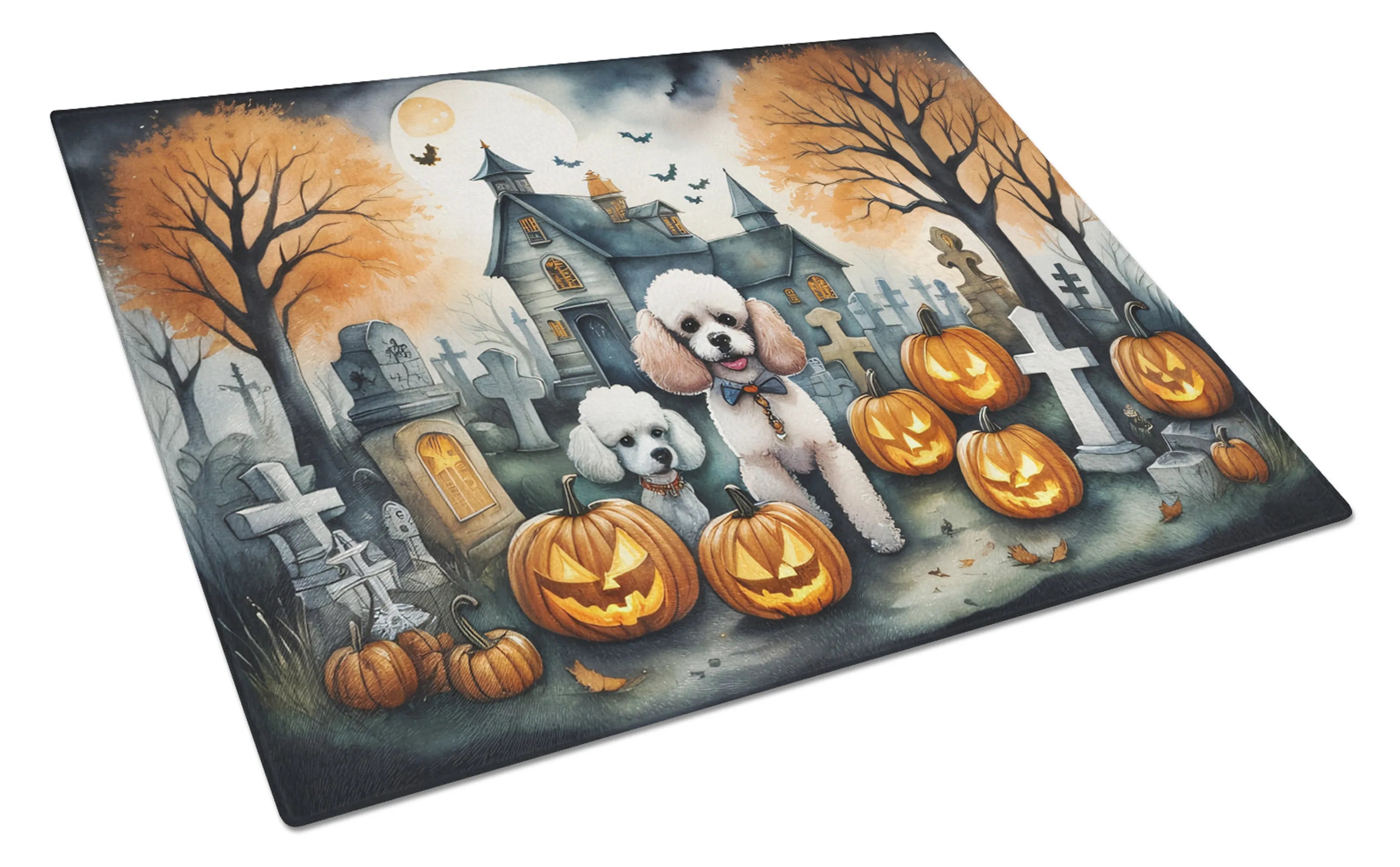 Spooky Halloween Glass Cutting Board - Size: LARGE | Pack Of: 1 | Collection name: Spooky halloween