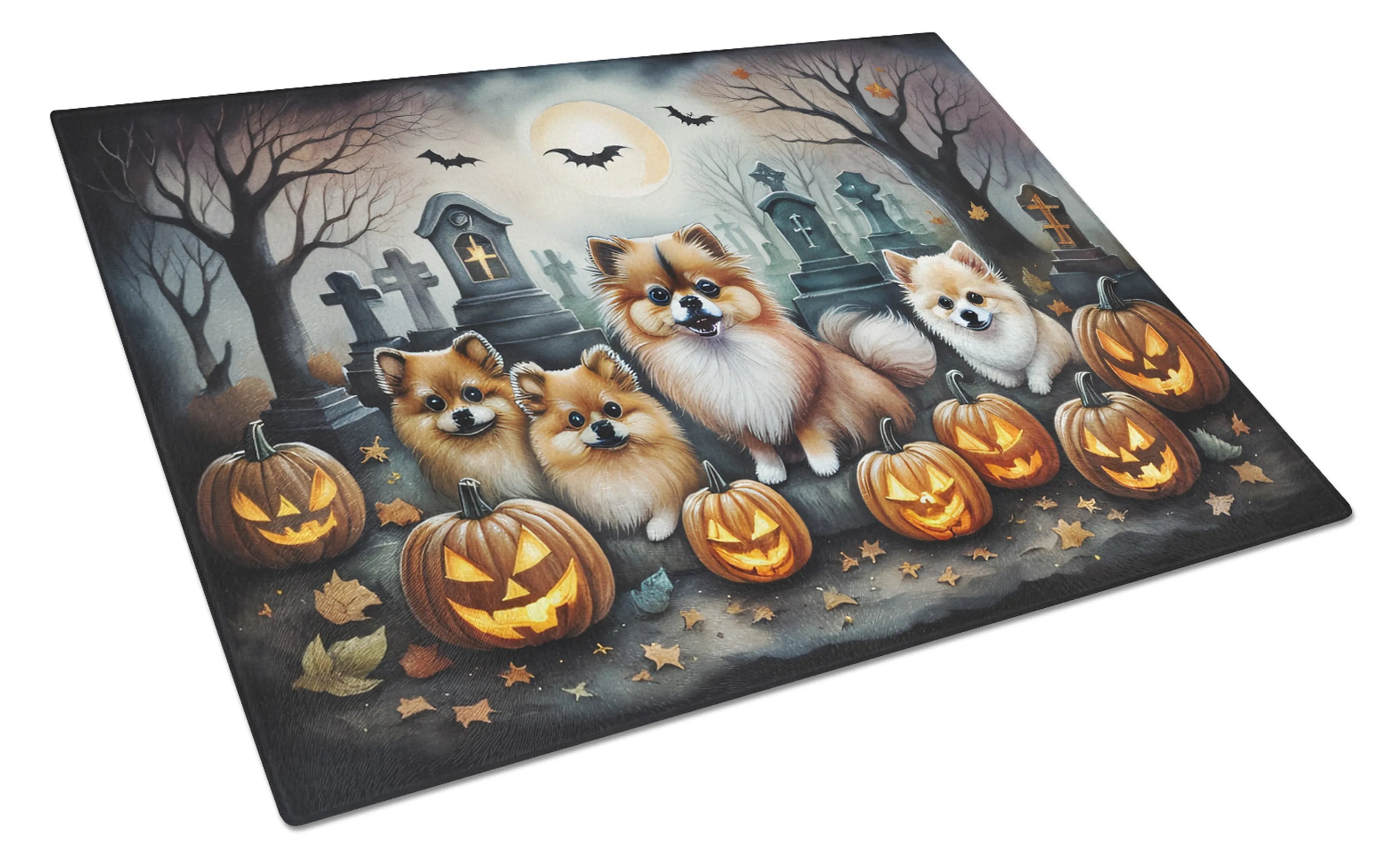 Spooky Halloween Glass Cutting Board - Size: LARGE | Pack Of: 1 | Collection name: Spooky halloween