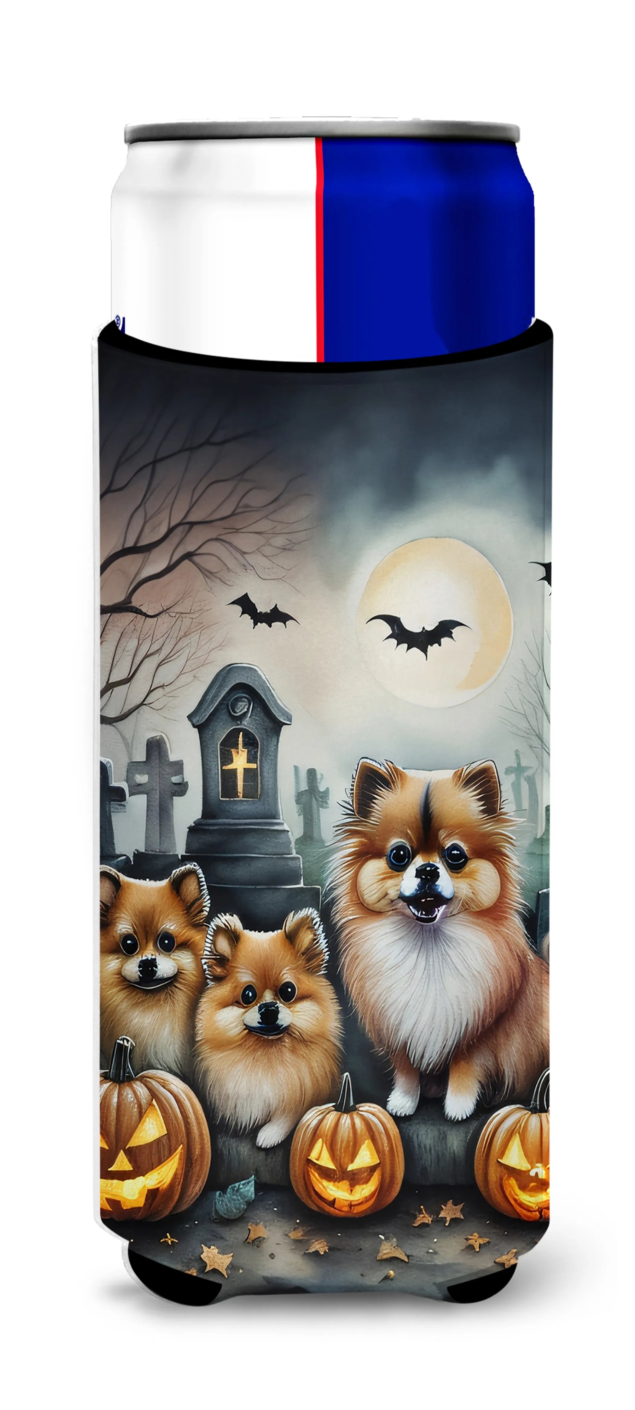Spooky Halloween Hugger for Ultra Slim Cans - Size: SLIM CAN | Pack Of: 1 | Collection name: Spooky halloween